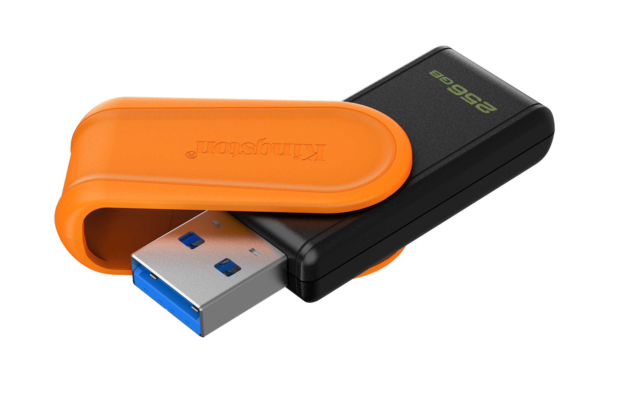 256GB Portable USB 3.2 Gen 1 DataTraveler Exodia S (Black/Orange) Toissijaiskuva