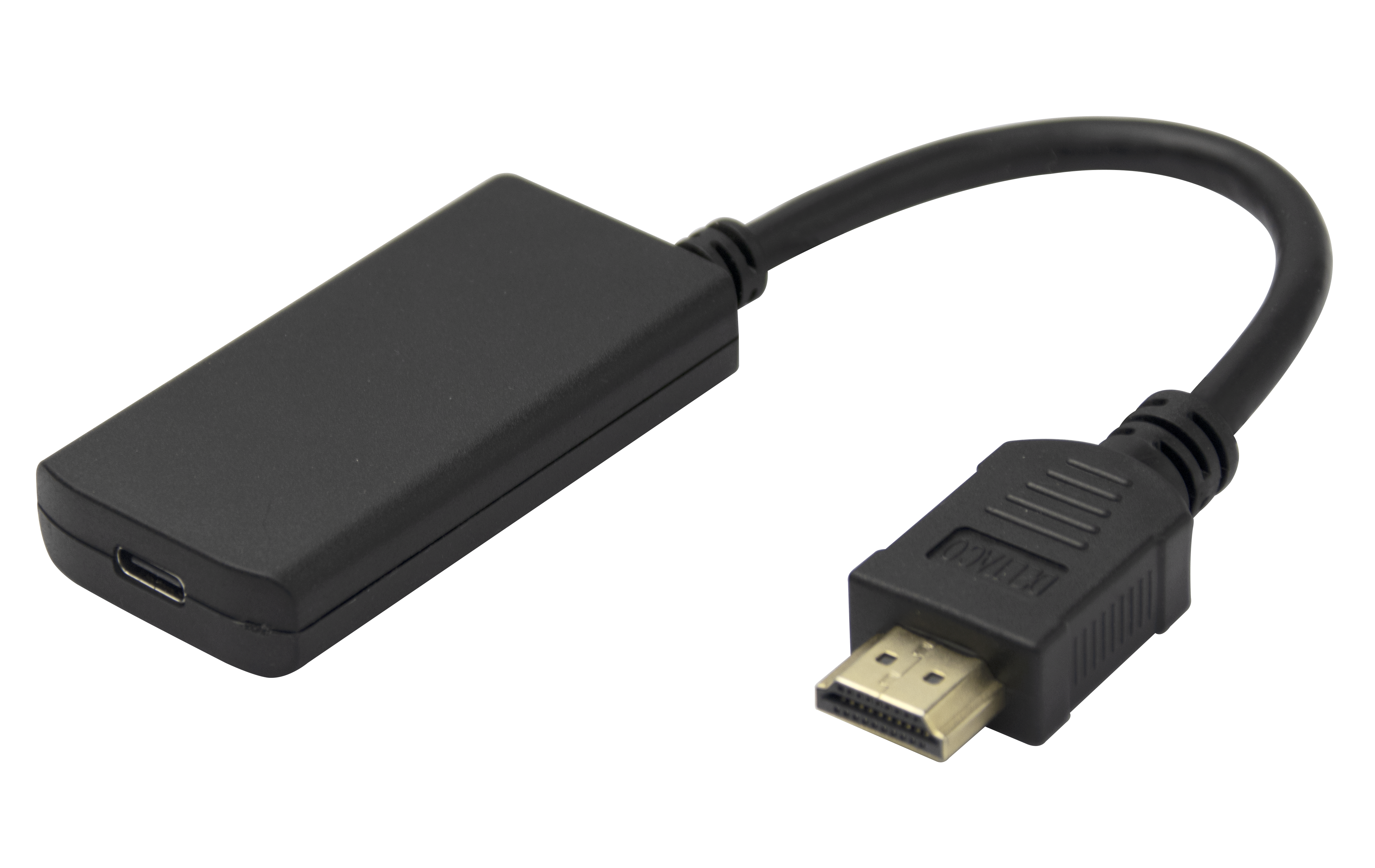HDMI - USB-C Alt.Mode DisplayPort adapter, 4K/60Hz, 0,2m, black Toissijaiskuva