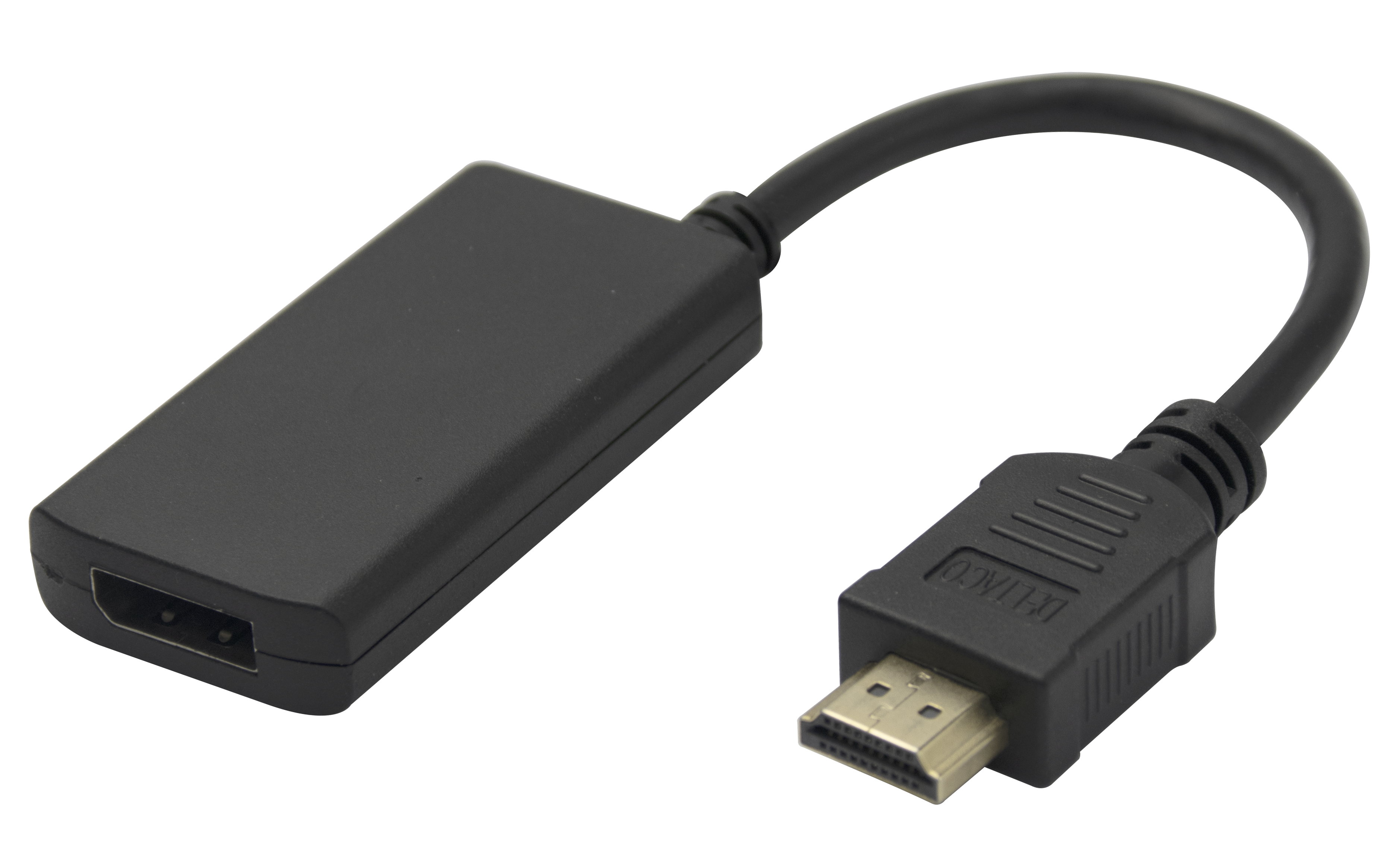 HDMI - DisplayPort adapter, 4K/60Hz, 0,2m, black Toissijaiskuva