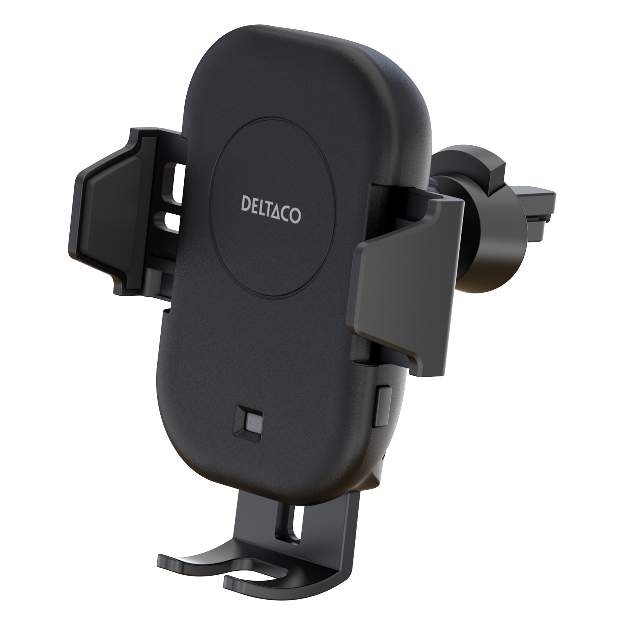 Wireless car charger, 15 W, automatic open and close, dual mounts, black Toissijaiskuva