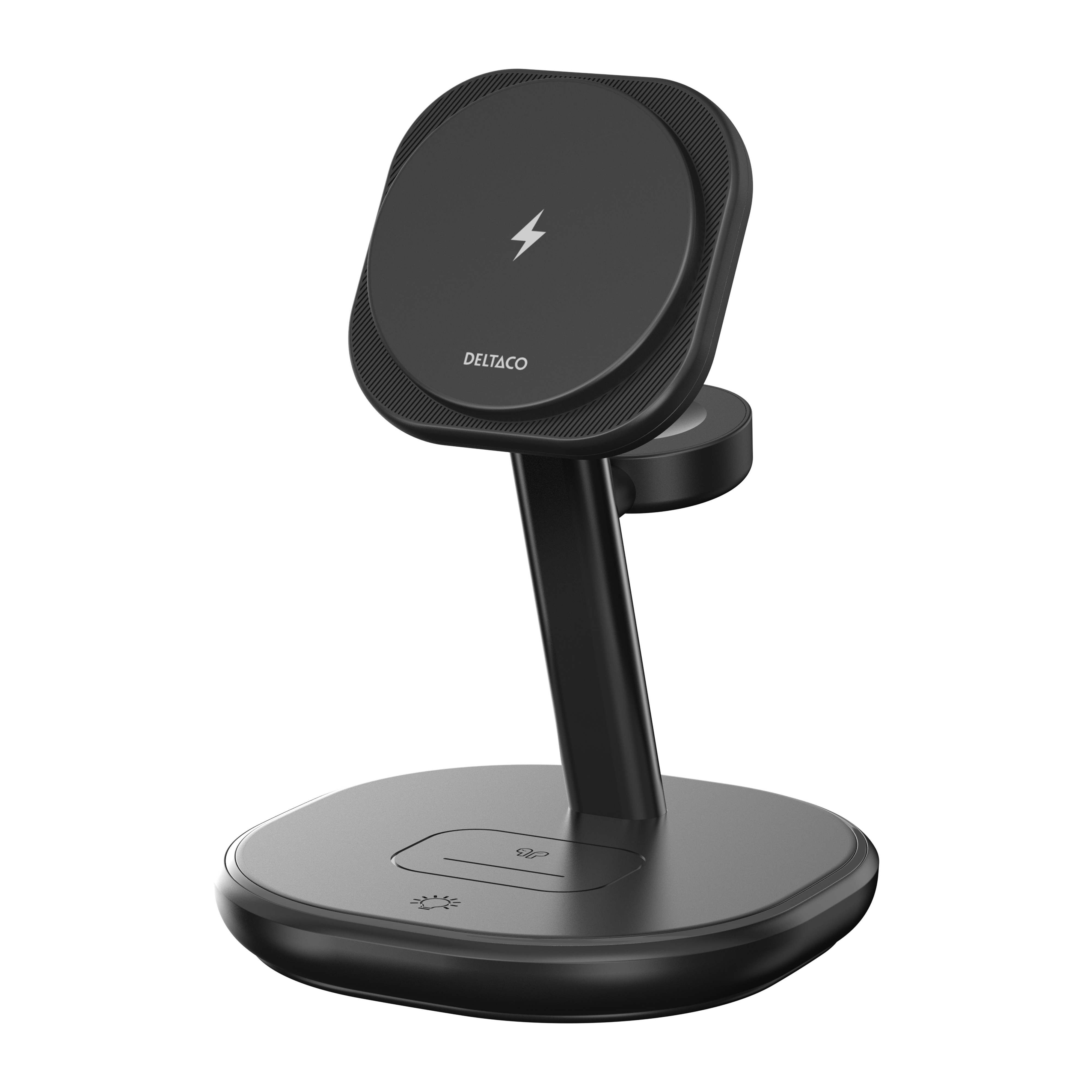 3-in-1 magnetic wireless charging stand, iPhone/TWS/Watch, LED light Toissijaiskuva
