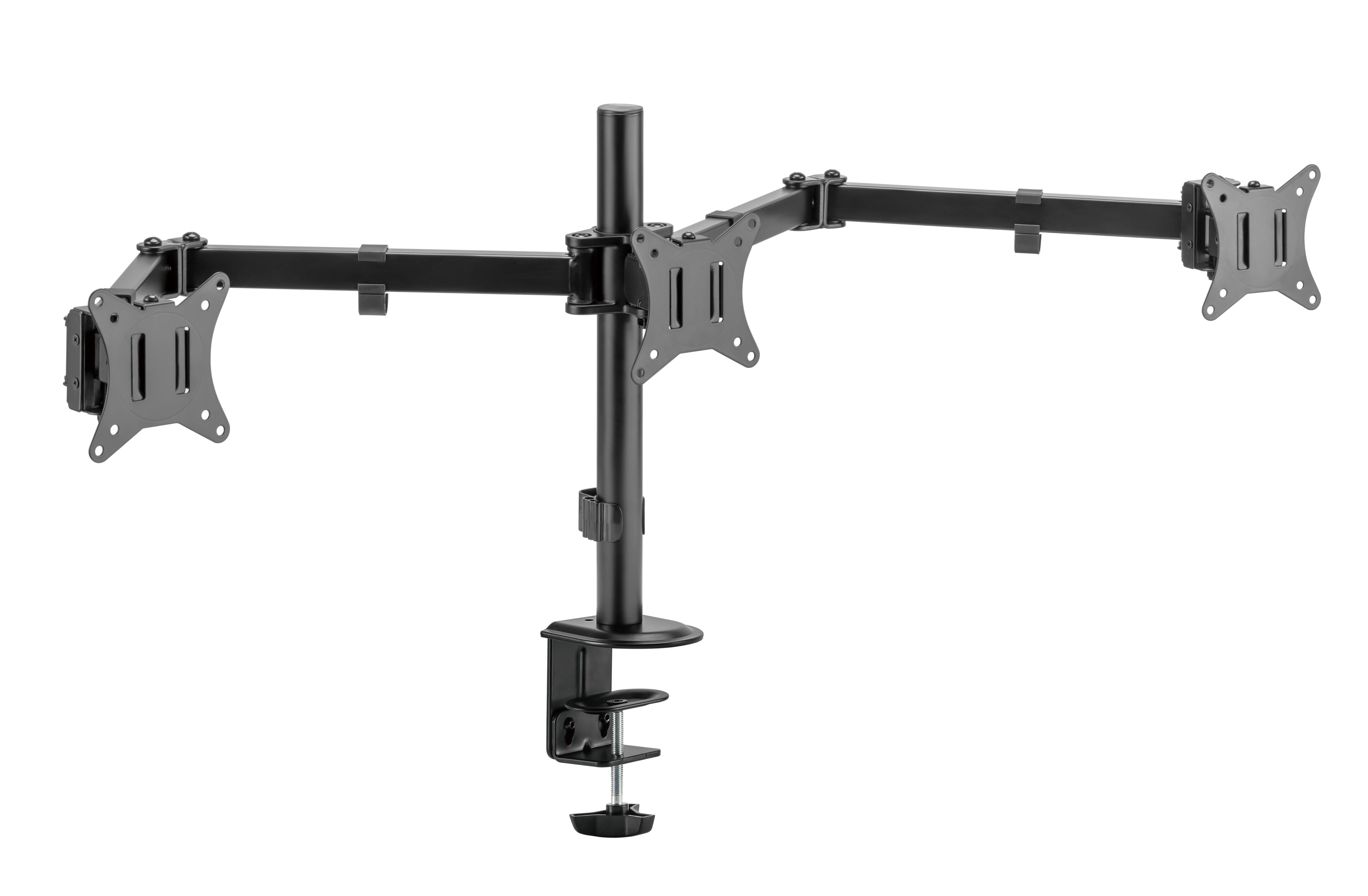 Triple Desk Mount, tilt, swivel, rotate, 13-27", 7 kg, black Toissijaiskuva