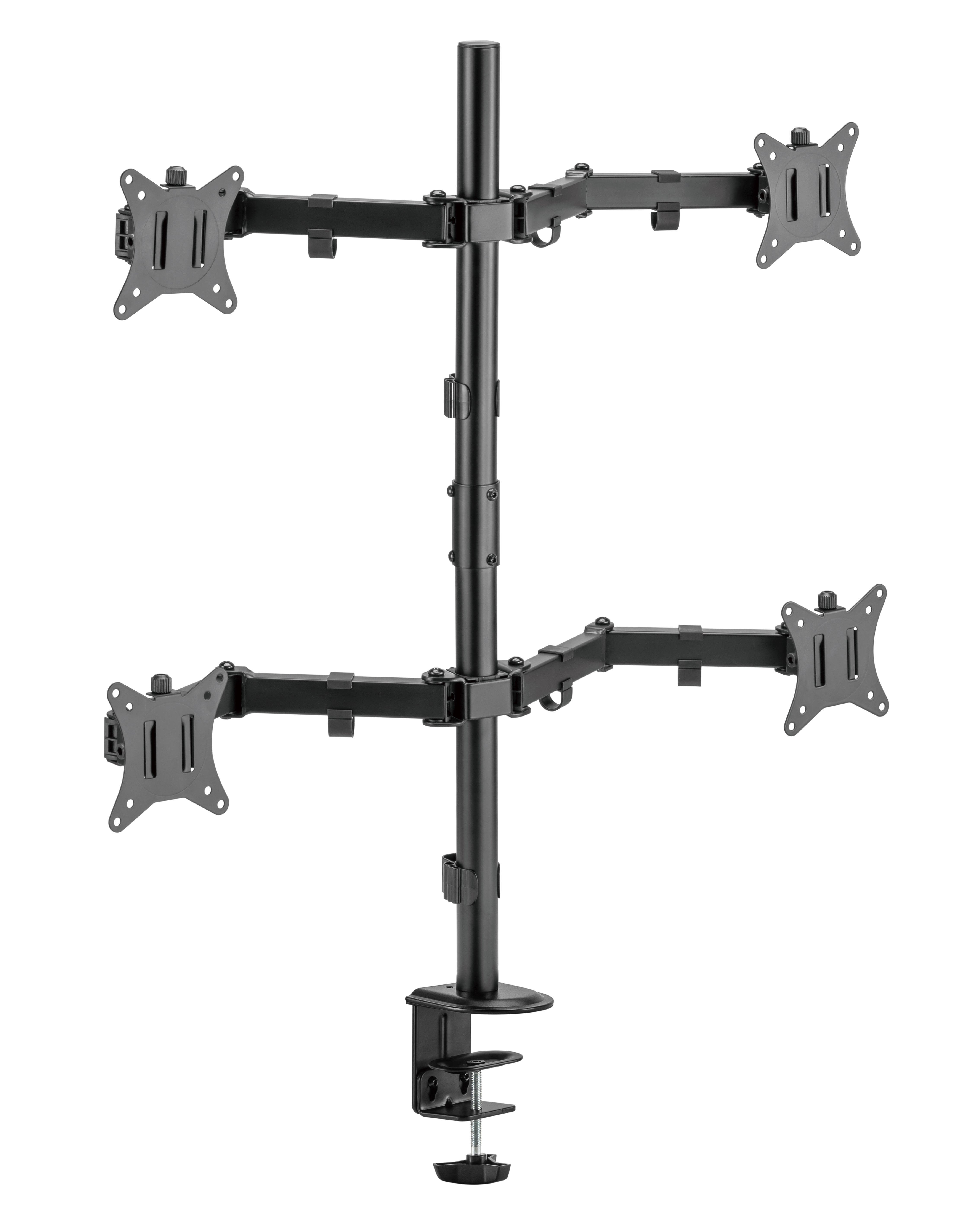 Quad Desk Mount, tilt, swivel, rotate, 13-32", 9 kg, black Toissijaiskuva