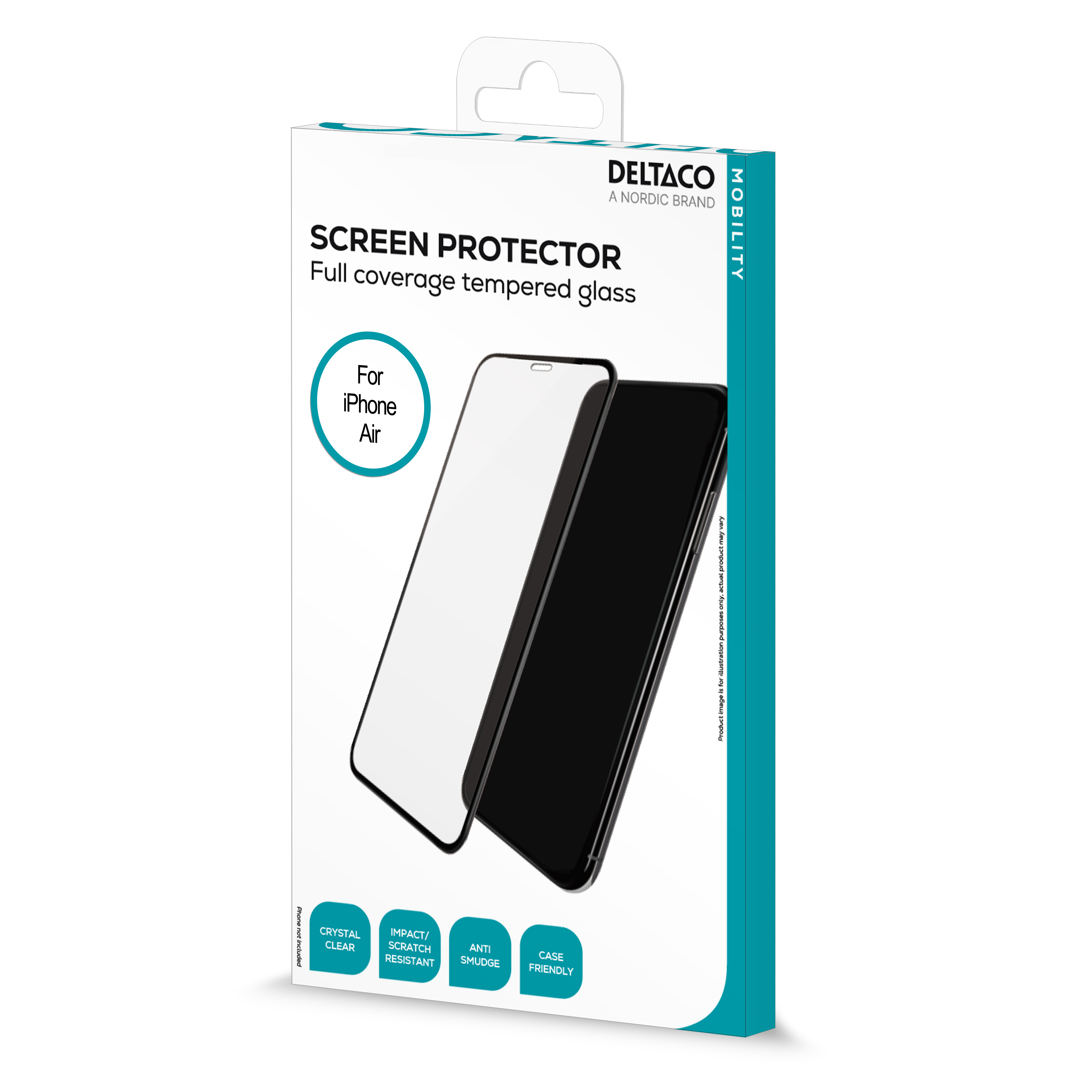 Screen protector for iPhone Air, full-fit silicate glass Toissijaiskuva