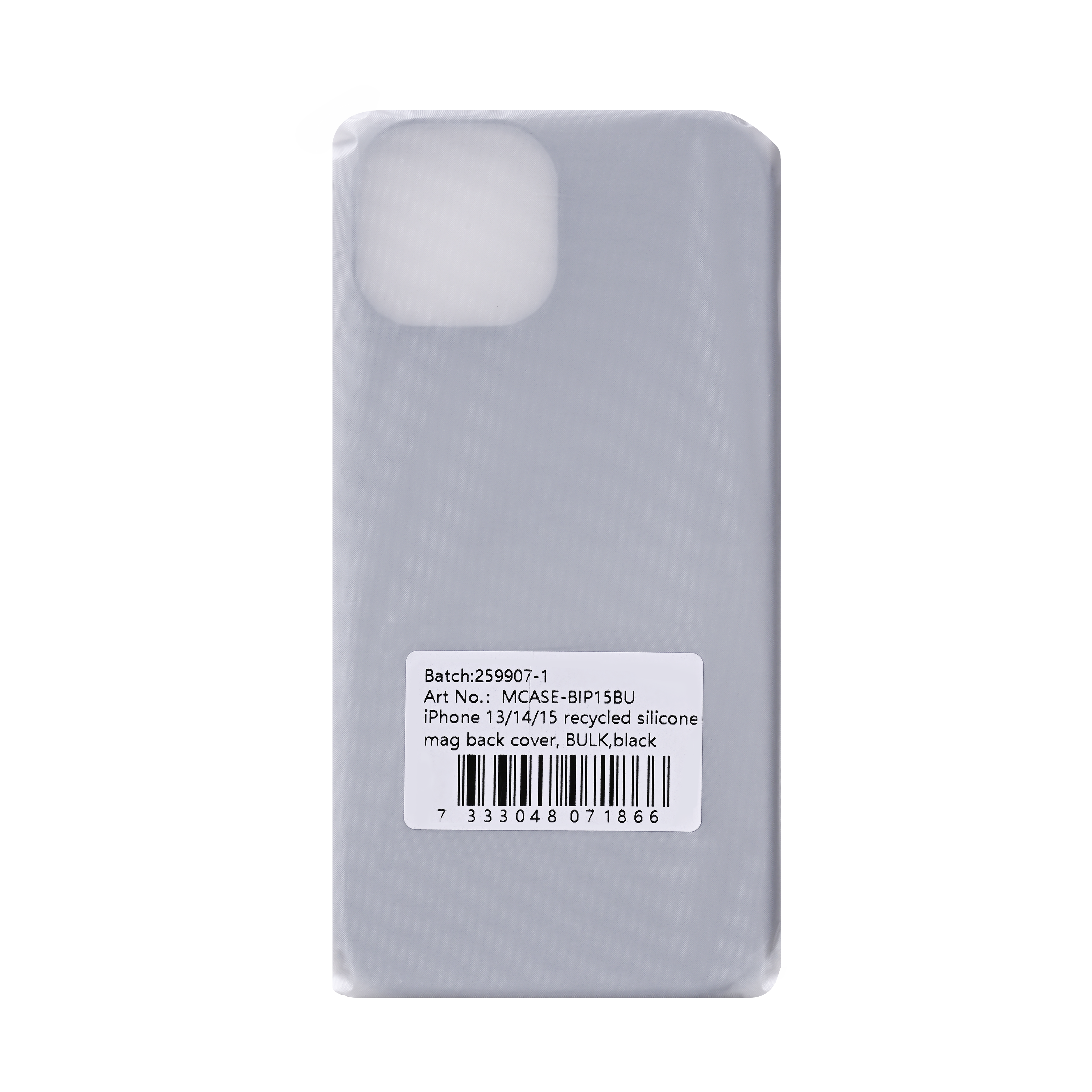 iPhone 13/14/15 recycled silicone mag back cover, BULK, black Toissijaiskuva