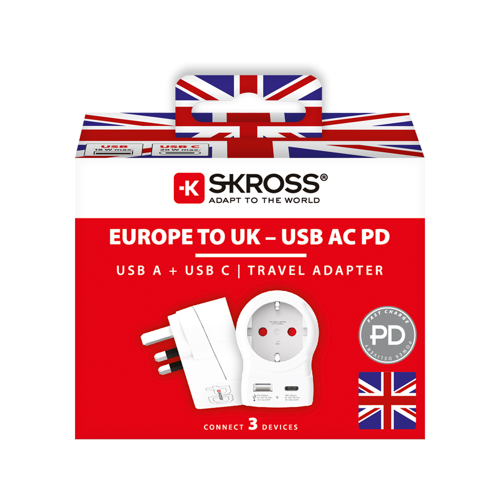 Europe to UK USB AC20PD Toissijaiskuva
