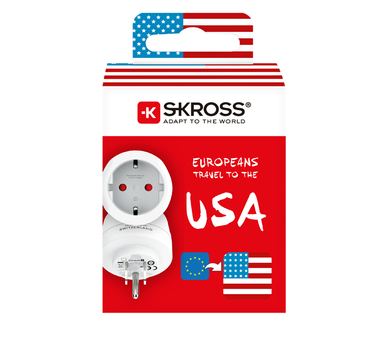 Europe to USA Country Travel Adapter Toissijaiskuva