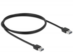 Kaapeli EASY-USB 2.0 Type-A uros > EASY-USB 2.0 Type-A uros 1 m musta Toissijaiskuva