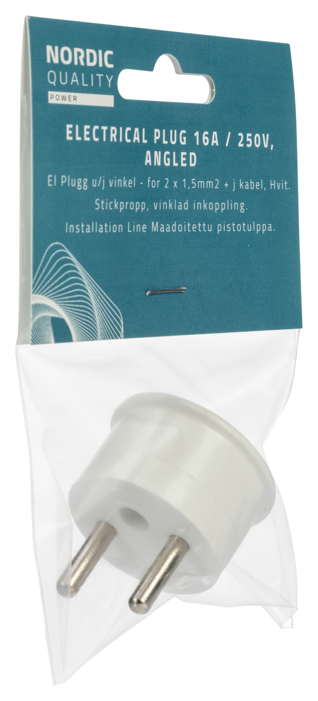 Maadoittamaton pistoke uros, kulma Toissijaiskuva