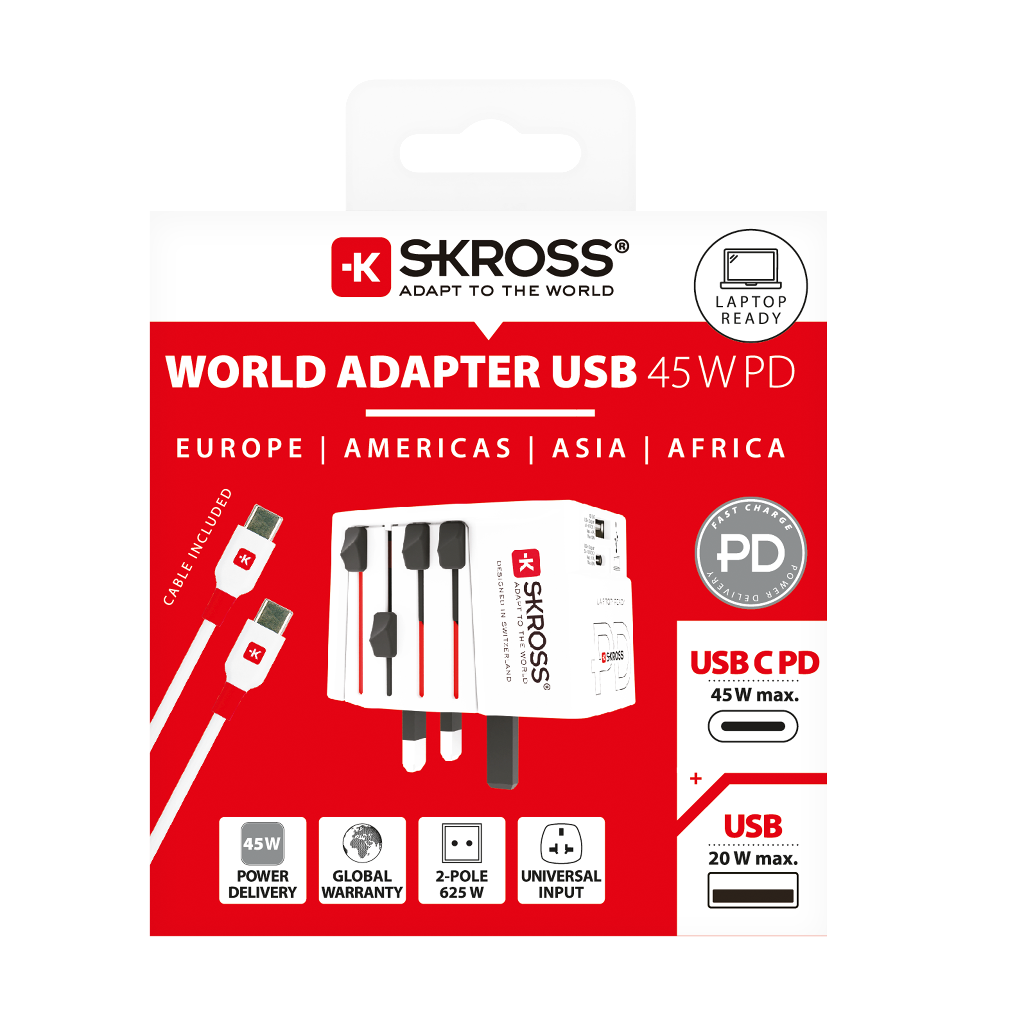 MUV USB AC PD 45W - C to C cable included. Toissijaiskuva