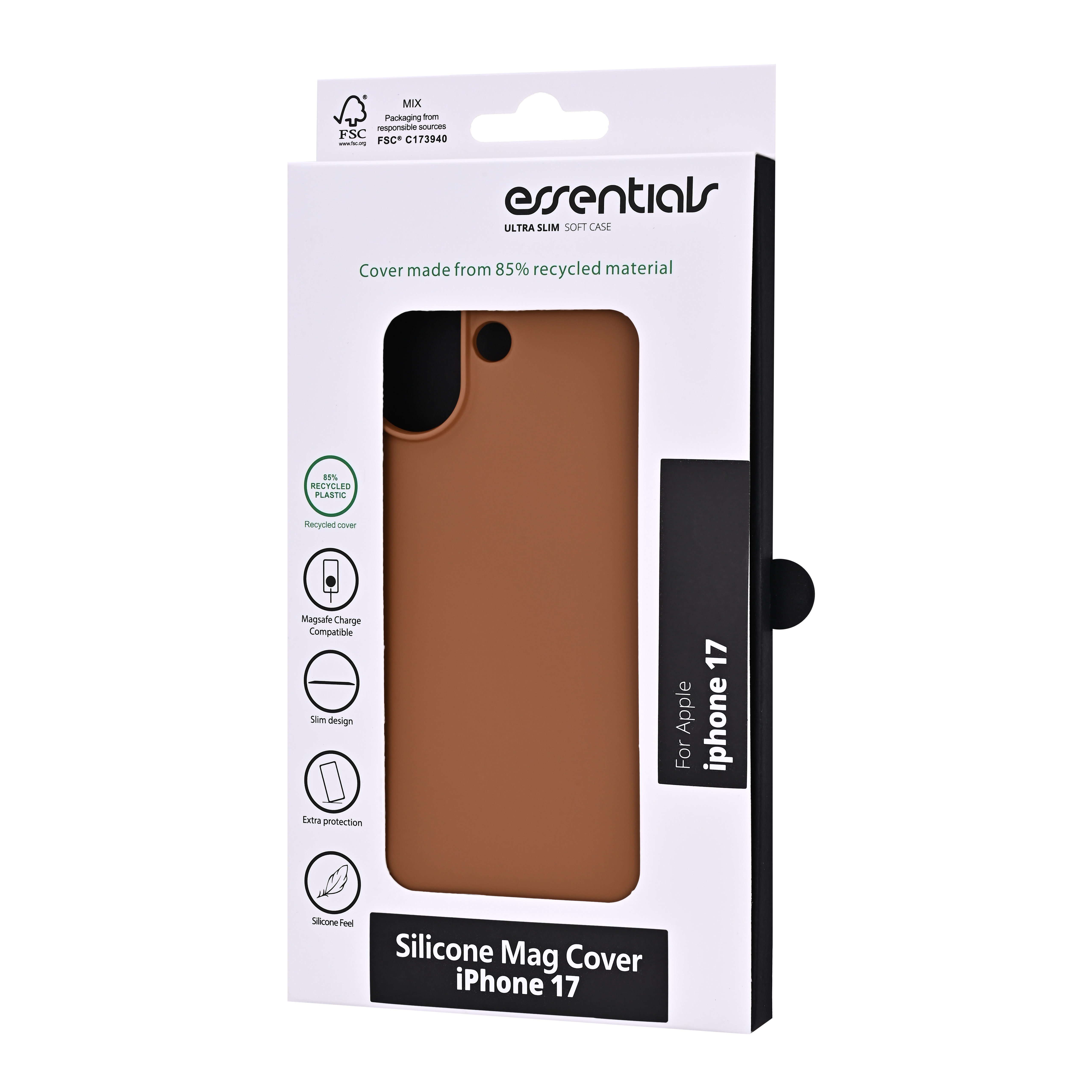 iPhone 17 Recycled silicone Mag back cover, hazel Toissijaiskuva