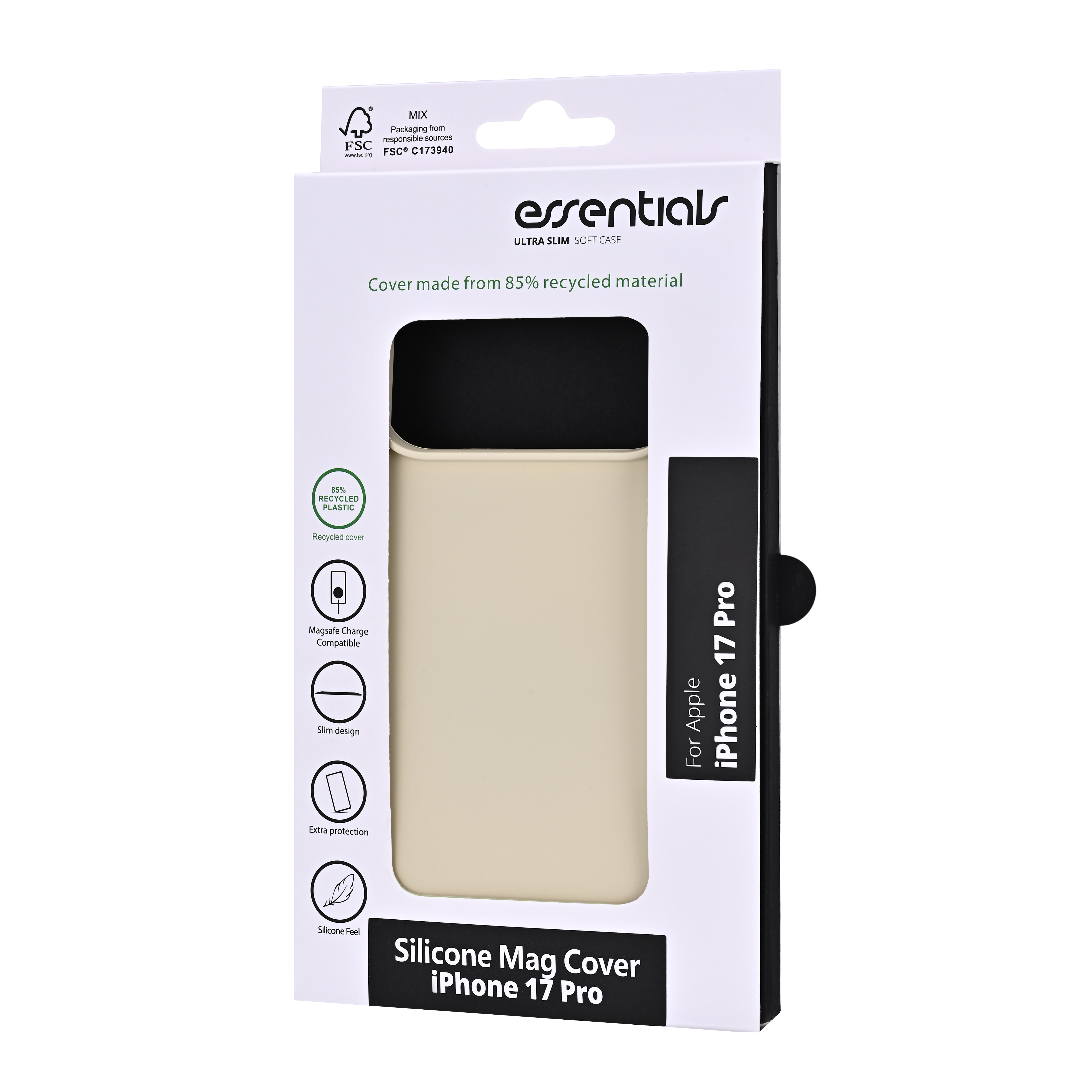 iPhone 17 Pro Recycled silicone Mag back cover, sea pearl Toissijaiskuva