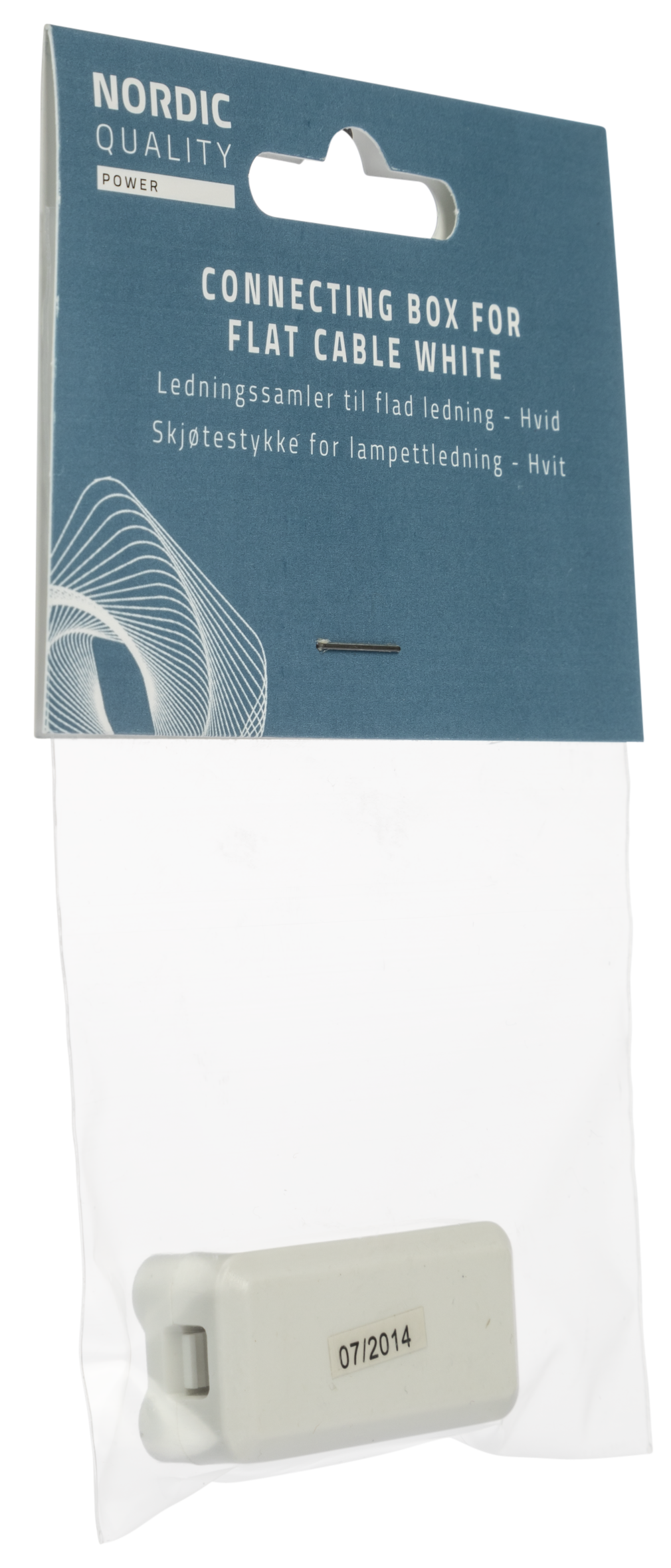 Cable connector for flat cable, white Toissijaiskuva