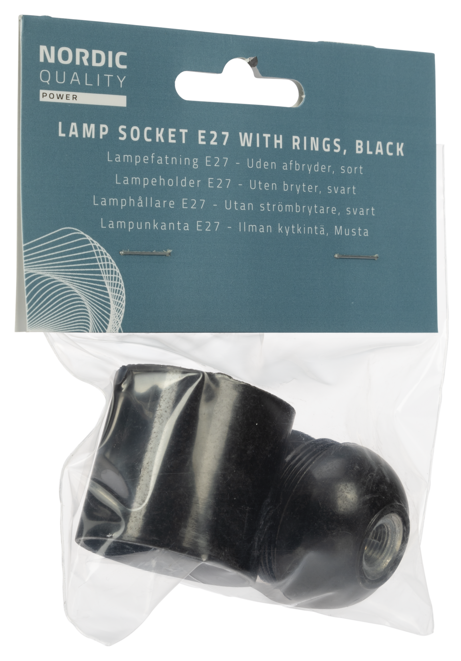Lampunpidin E27, musta Toissijaiskuva