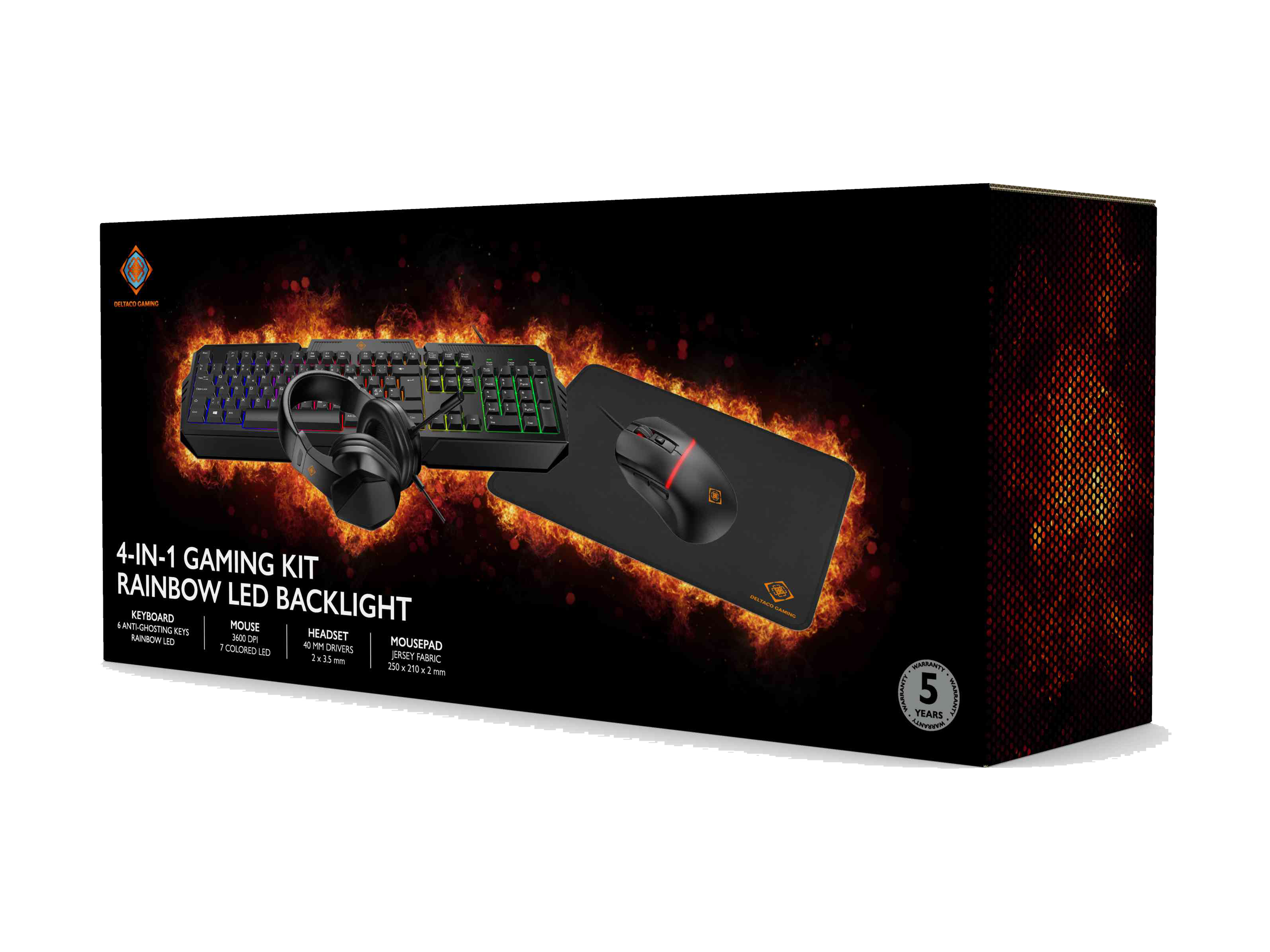 4-in-1 Gaming kit, Headset, Keyboard, Mice, Mousepad Toissijaiskuva