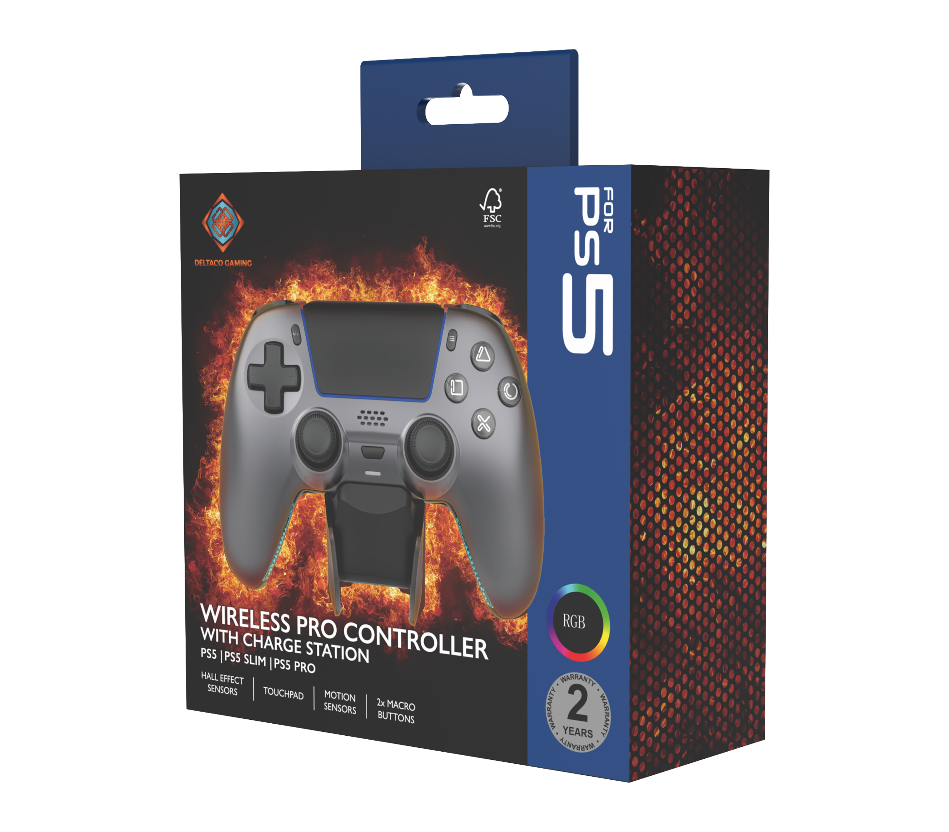 Wireless Metallic Spray-Painted PS5 Controller with charging dock Toissijaiskuva