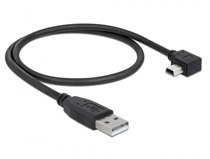 Cable USB-A male > USB mini-B male angled 90° left Toissijaiskuva