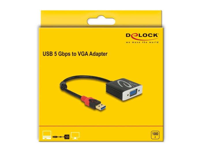 Adapter USB 5 Gbps Type-A male to VGA female Toissijaiskuva