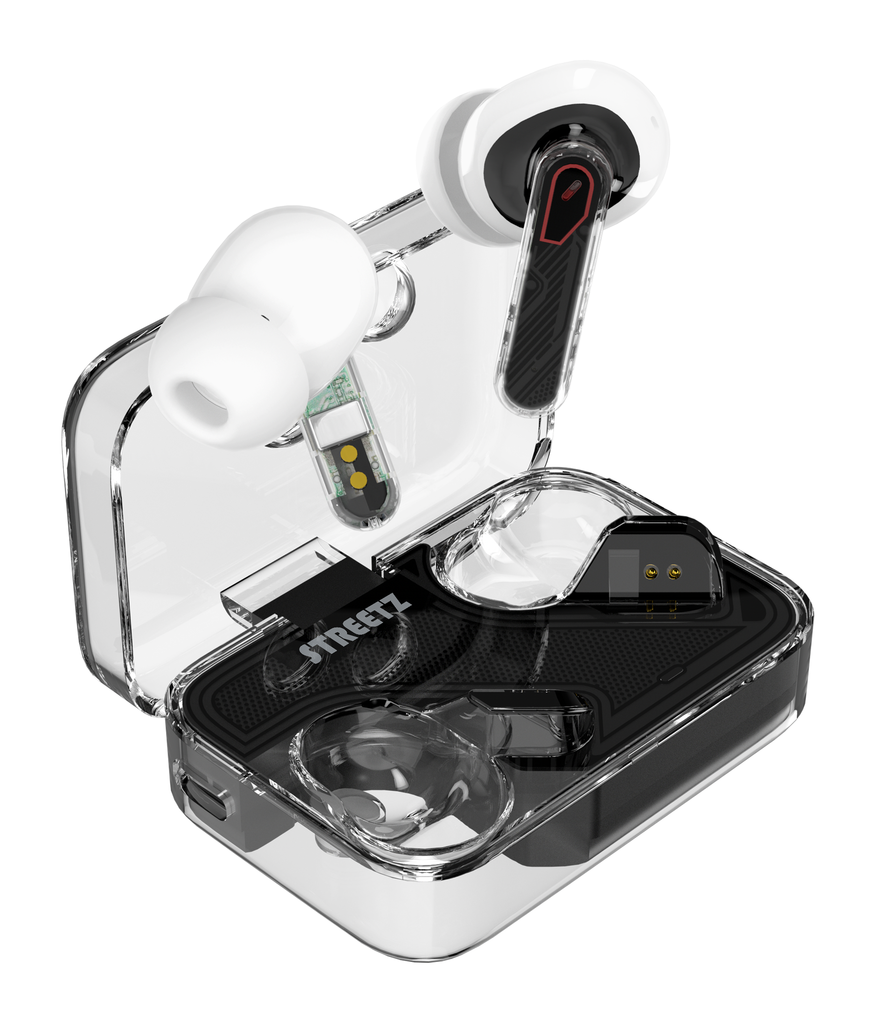 Transparent True Wireless Earbuds -nappikuulokkeet, kaksi ENC-mikrofonia Toissijaiskuva