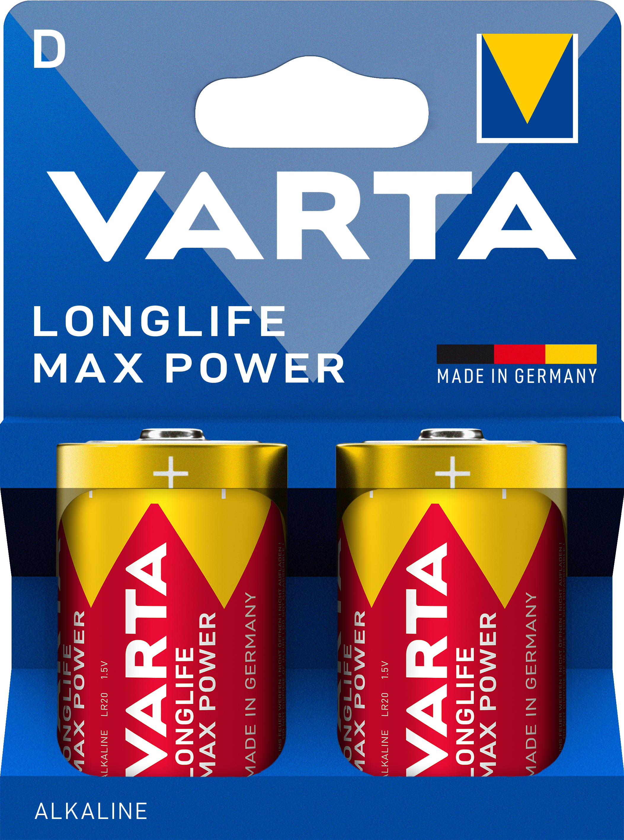 Pitkäikäinen Max Power D -akku - 2 kpl Toissijaiskuva