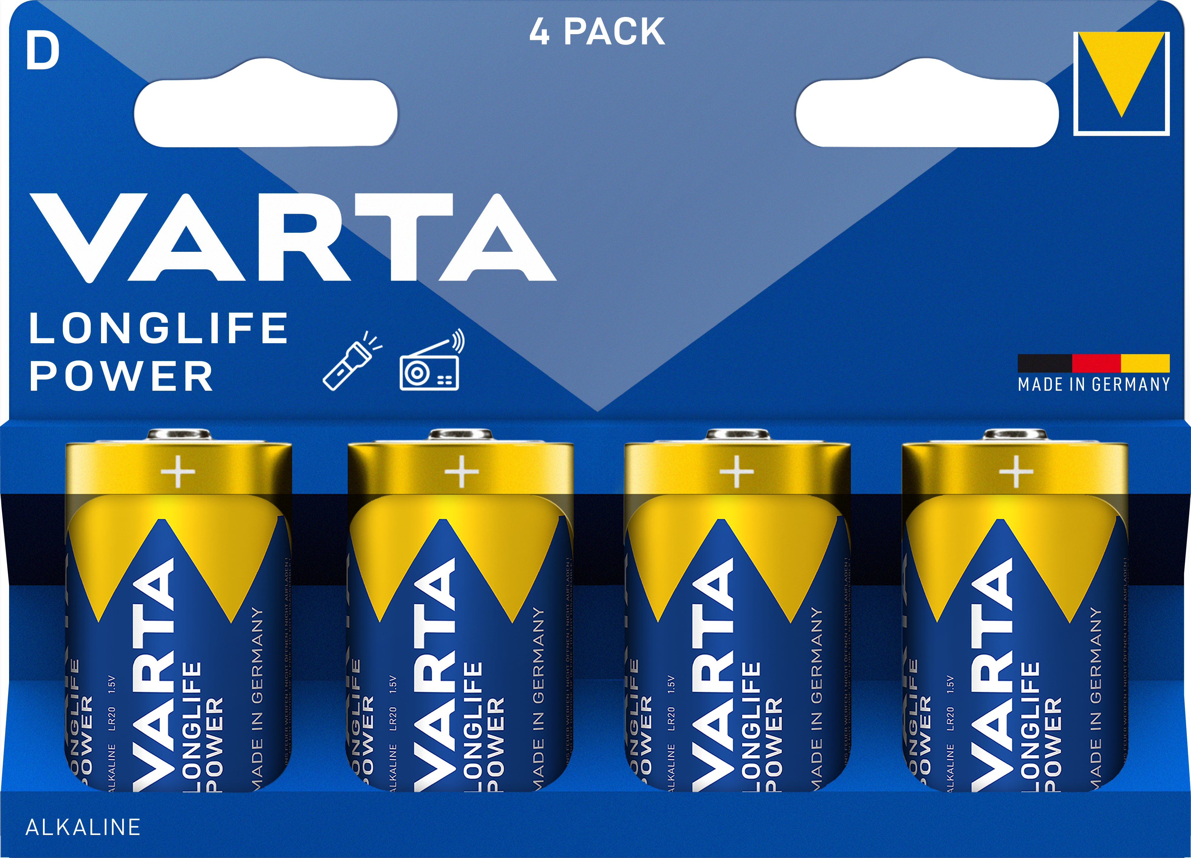 Pitkäikäinen Power D -akku - 4 kpl Toissijaiskuva