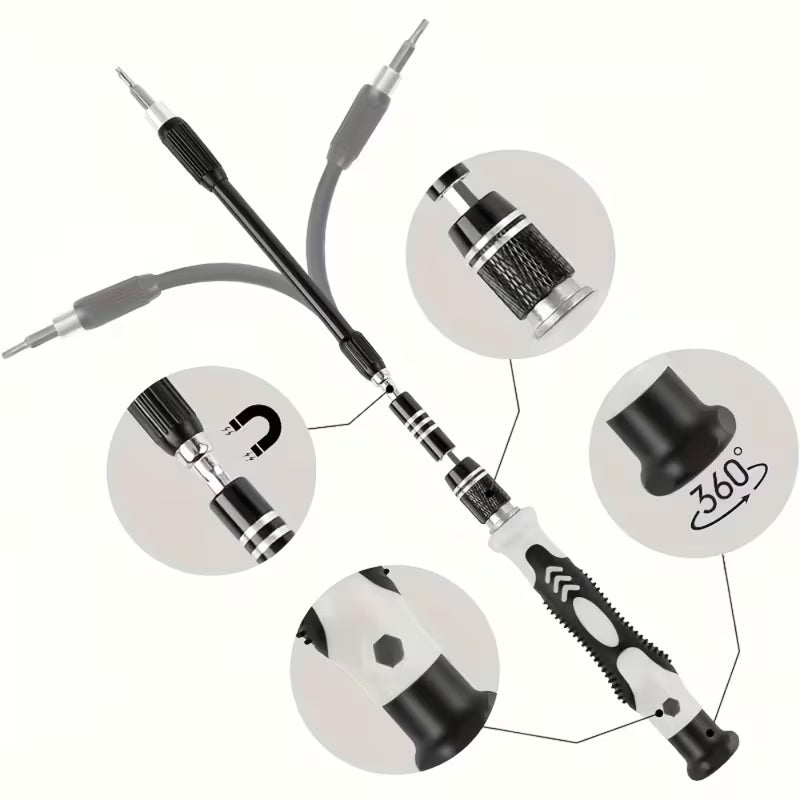 Rohju Pro 115-osainen Tarkkuusruuvimeisselisarja (S2-terästä)