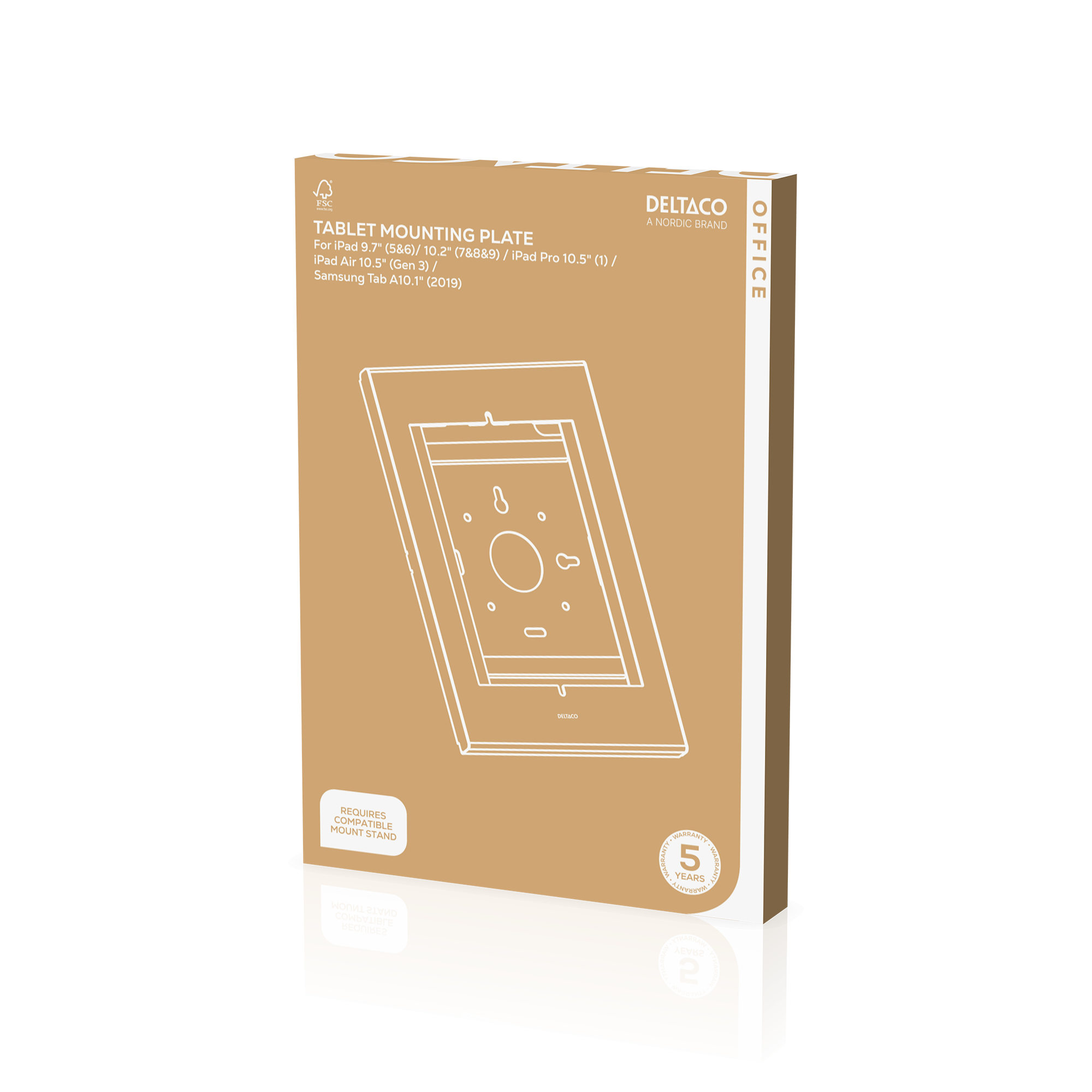 Pidike, iPad 9,7",10,2",10,5",Samsung A10,1", valkoinen Toissijaiskuva