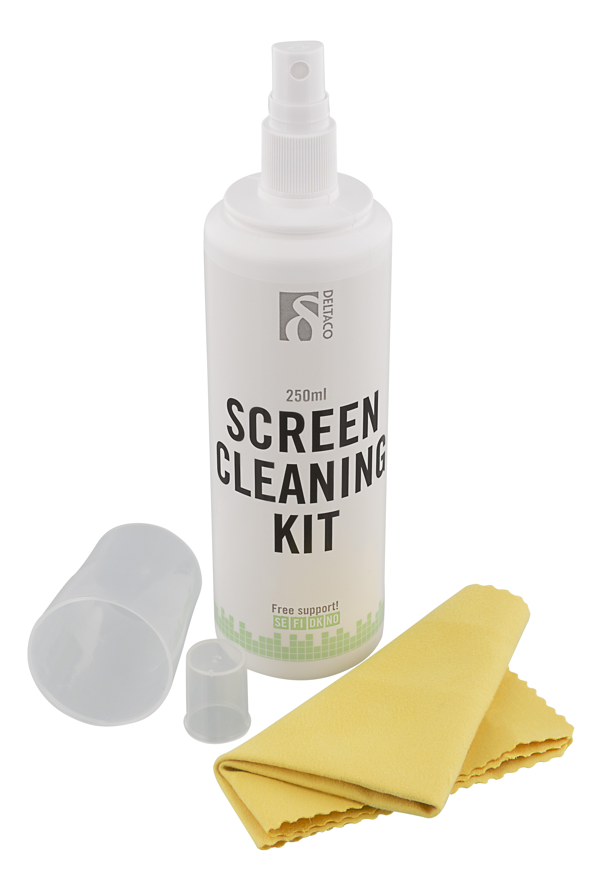 Näytönpuhdistussetti, mikrokuituliina, 250ml Toissijaiskuva