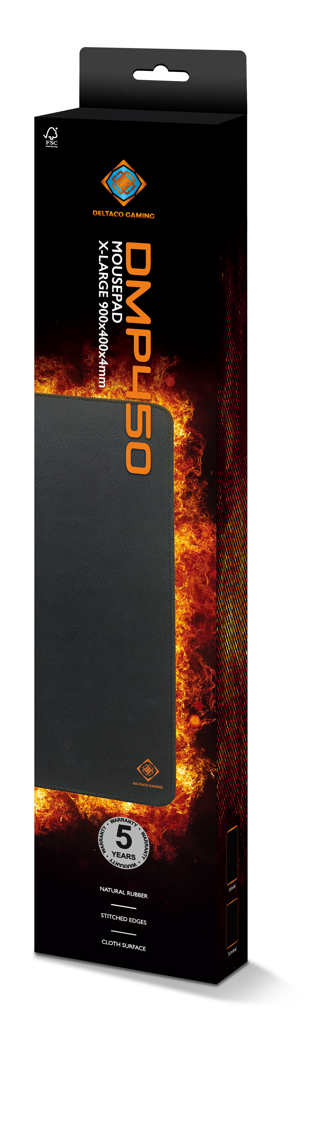 DMP450 XL Mousepad 900x400x4 mm, black Toissijaiskuva