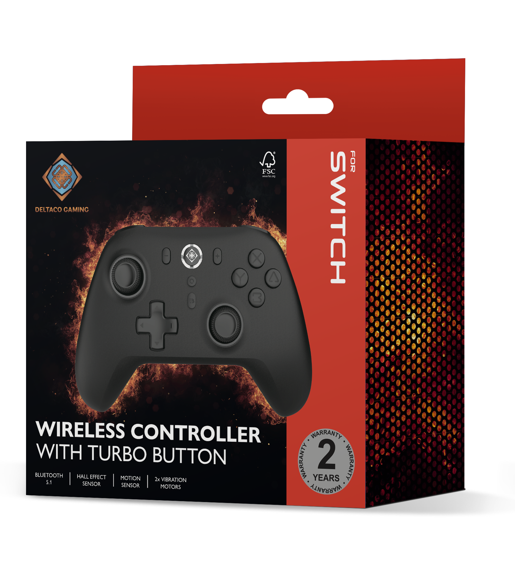 Wireless Switch controller with hall effect sensors, turbo button and motion sensor Toissijaiskuva