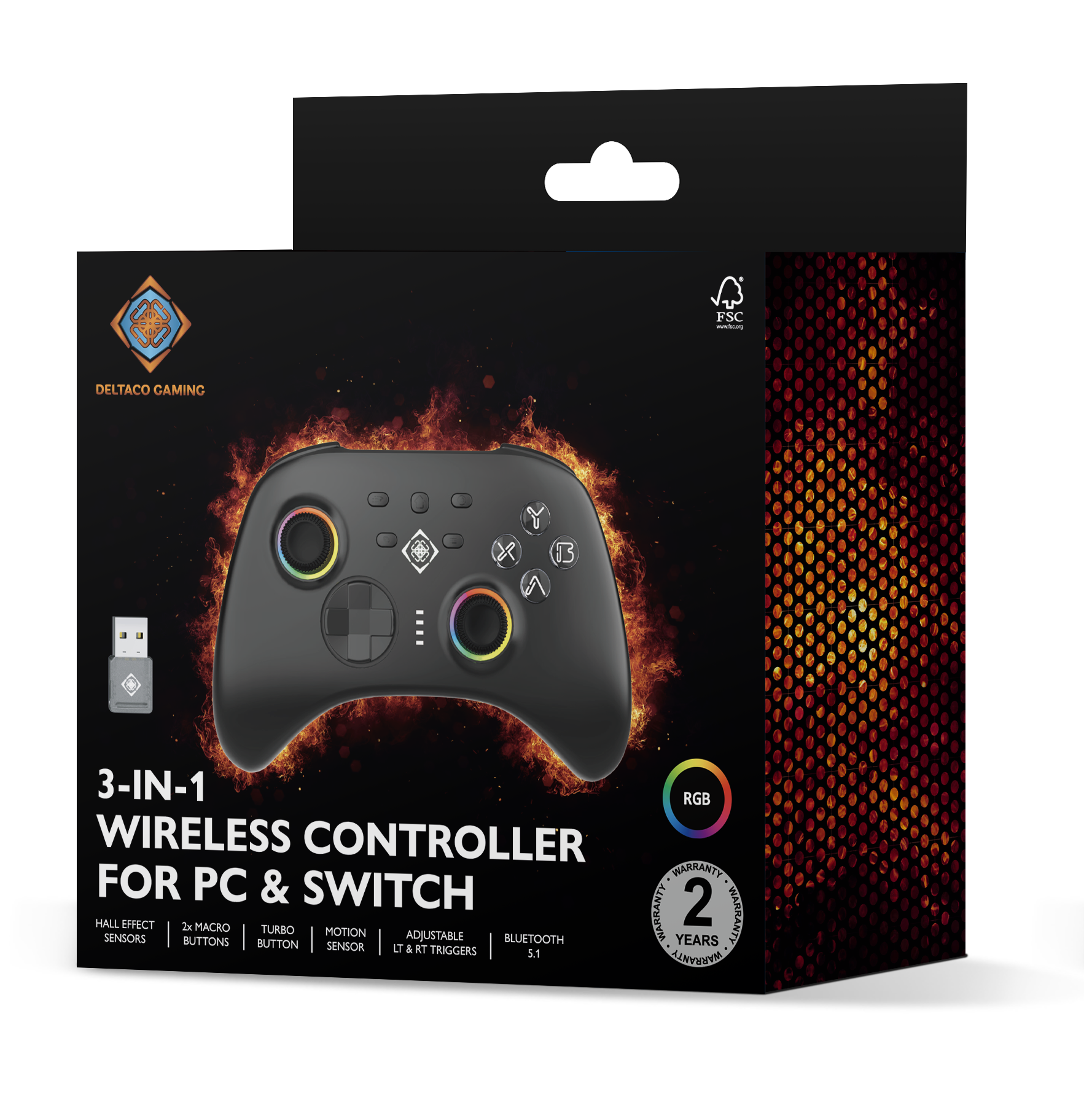 Wireless PC & Switch controller, Soft IML Finish, BT 5.1 | 2.4G USB Receiver | USB-C Wired Toissijaiskuva