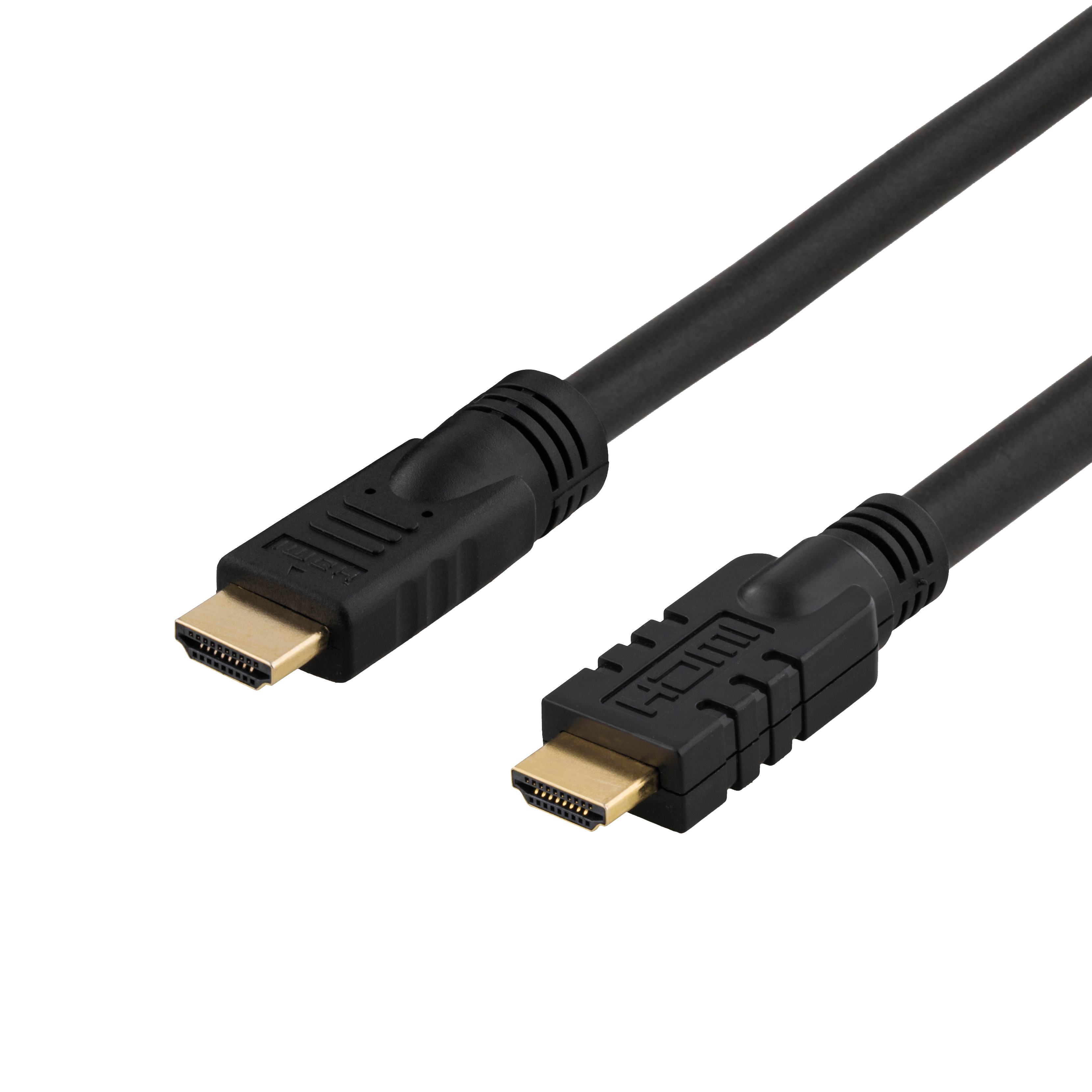 HDMI-kaapeli, aktiivinen,HDMI High Speed with Ethernet u-u musta 25m Toissijaiskuva