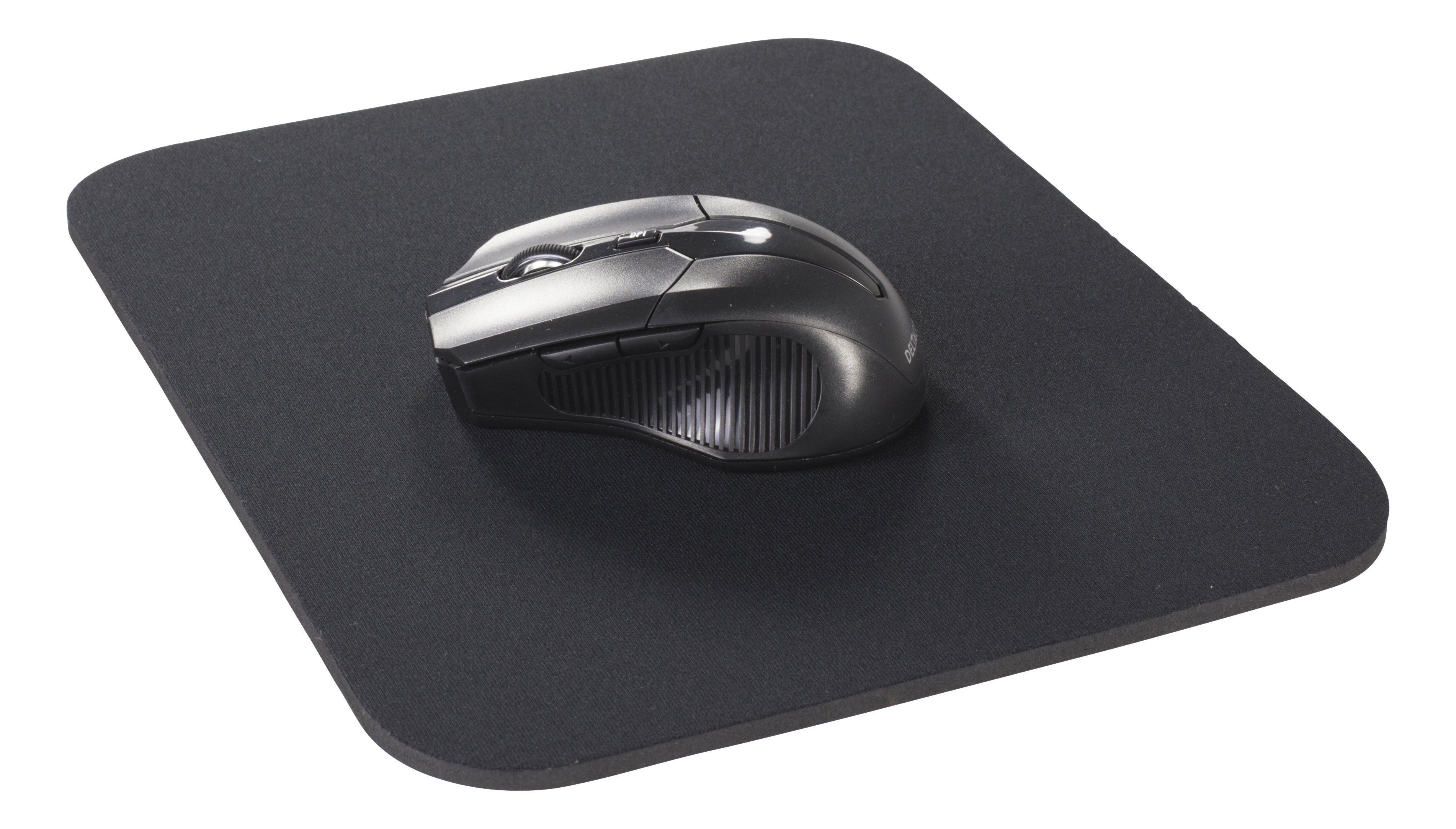 Hiirimatto, kangaspäällysteistä kumia, 6mm, musta Toissijaiskuva