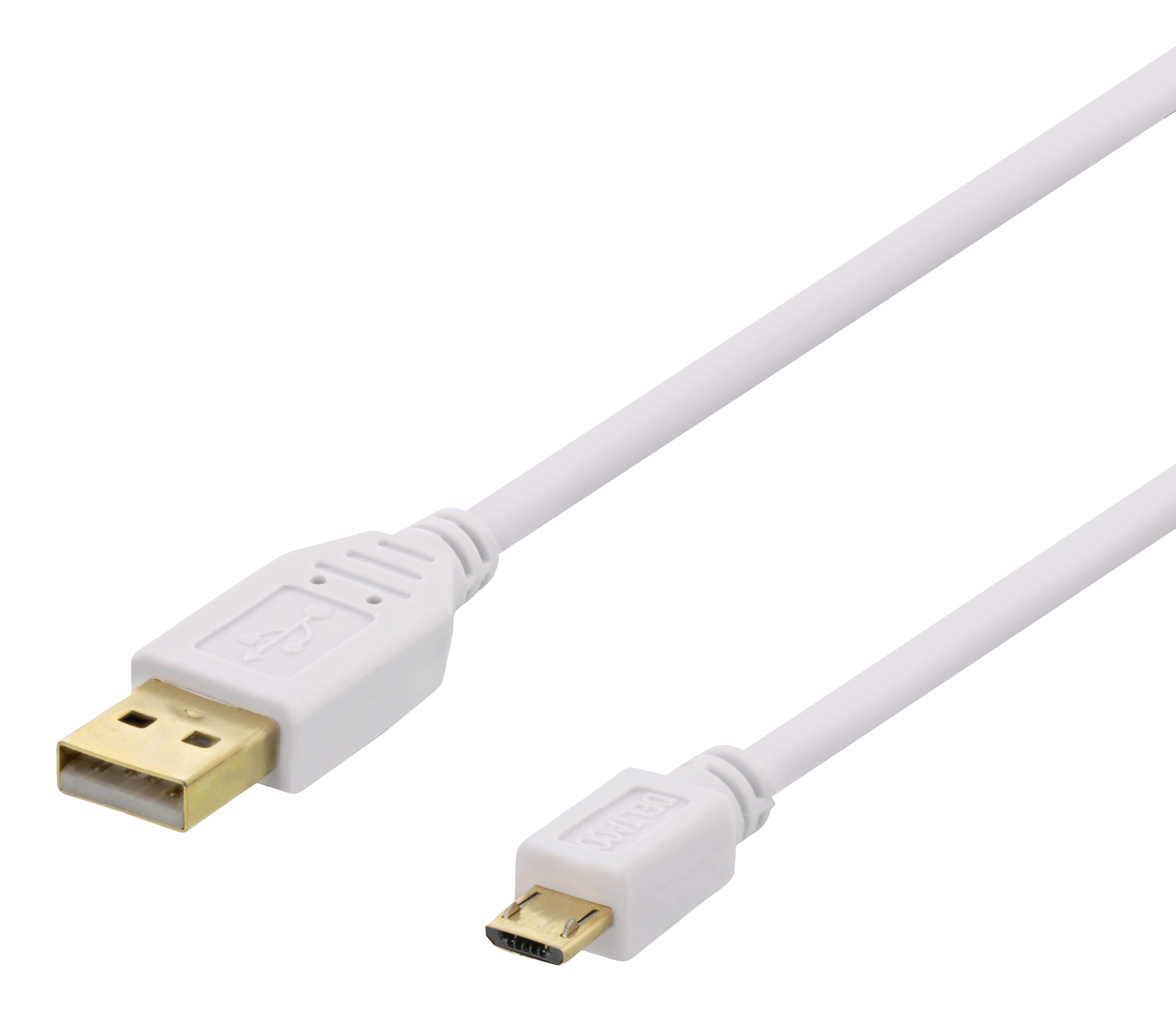 USB 2.0 -kaapeli, Type A ur - Type Micro B ur, 5-pin, 1m, valk Toissijaiskuva