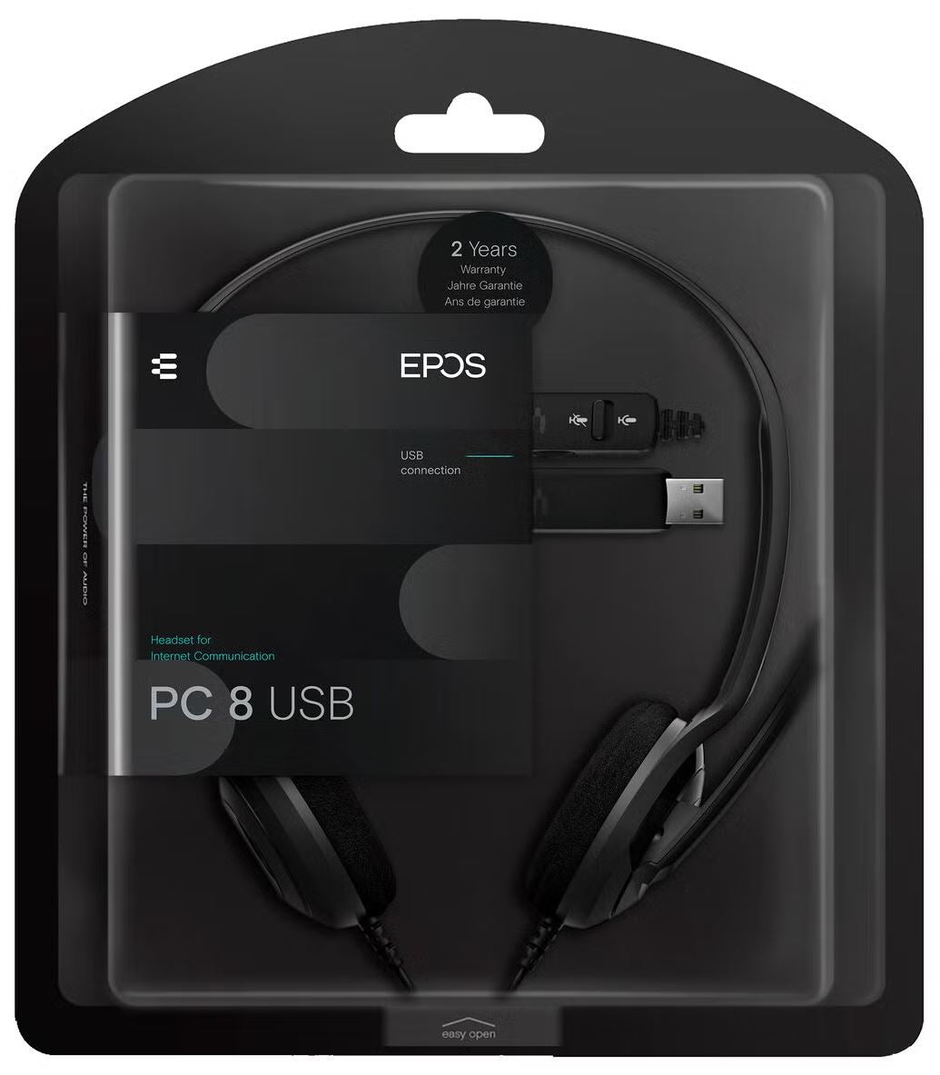 PC8 USB PC-Headset, black Toissijaiskuva