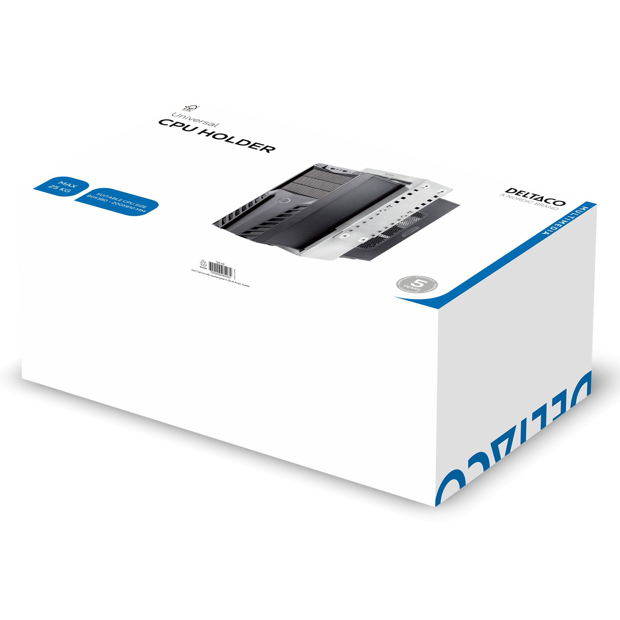 Tietokoneen pöytä- ja seinäasennusteline, hopea Toissijaiskuva