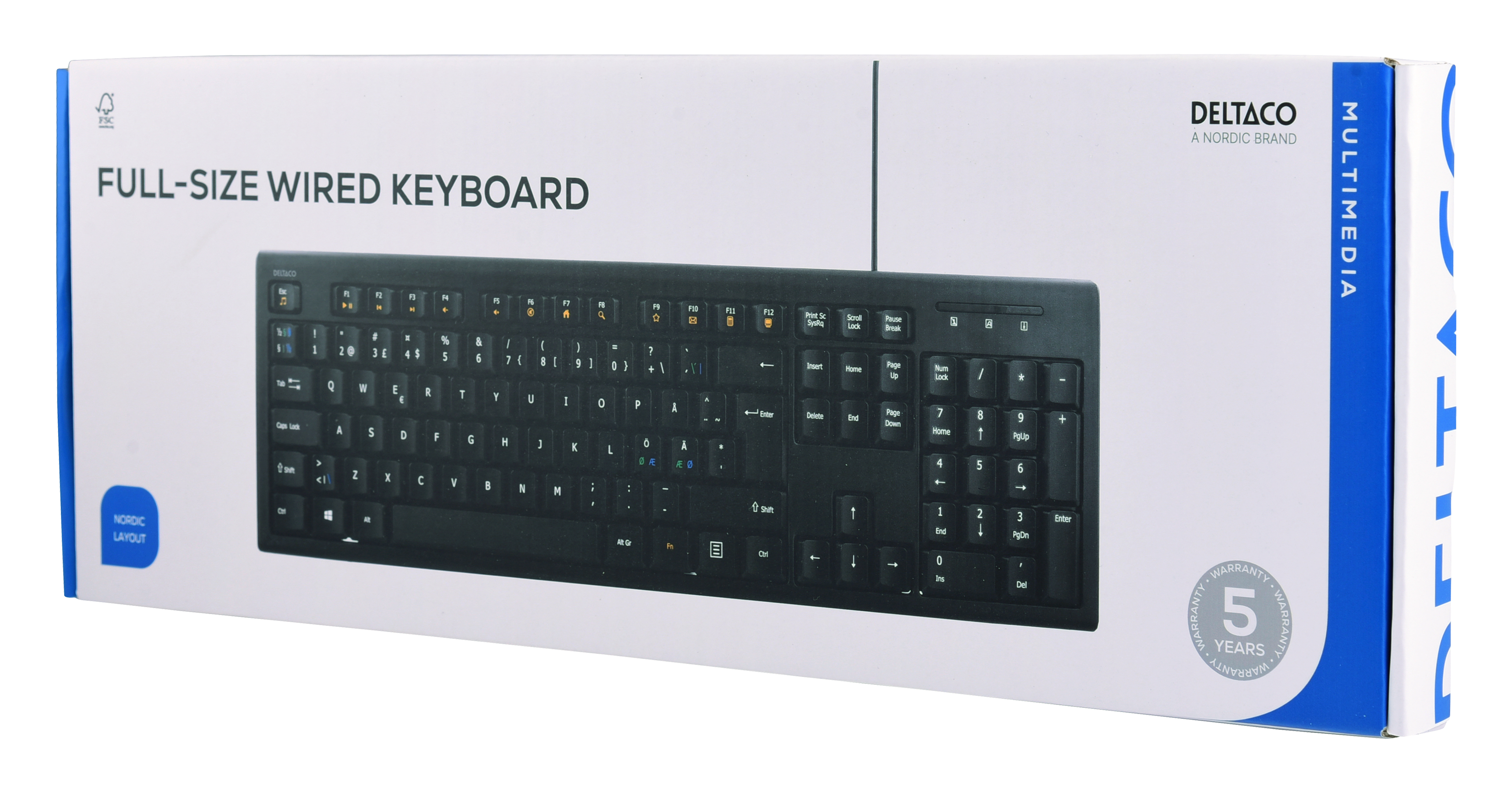 USB-näppäimistö, pohjoismainen asettelu, musta Toissijaiskuva