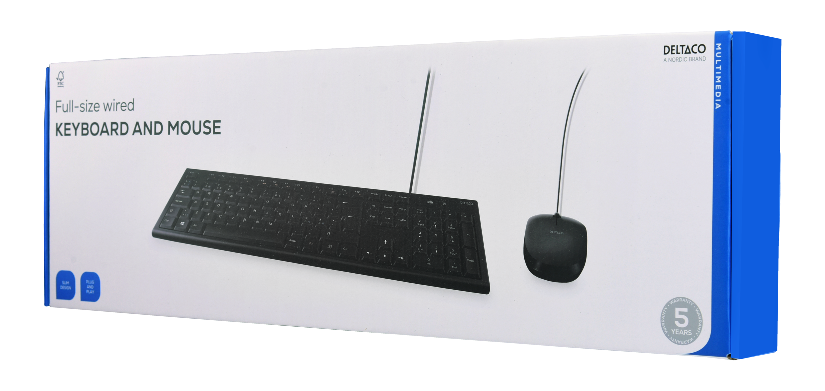 Hiiren ja näppäimistön sarja, pohjoism. asettelu, USB, musta Toissijaiskuva