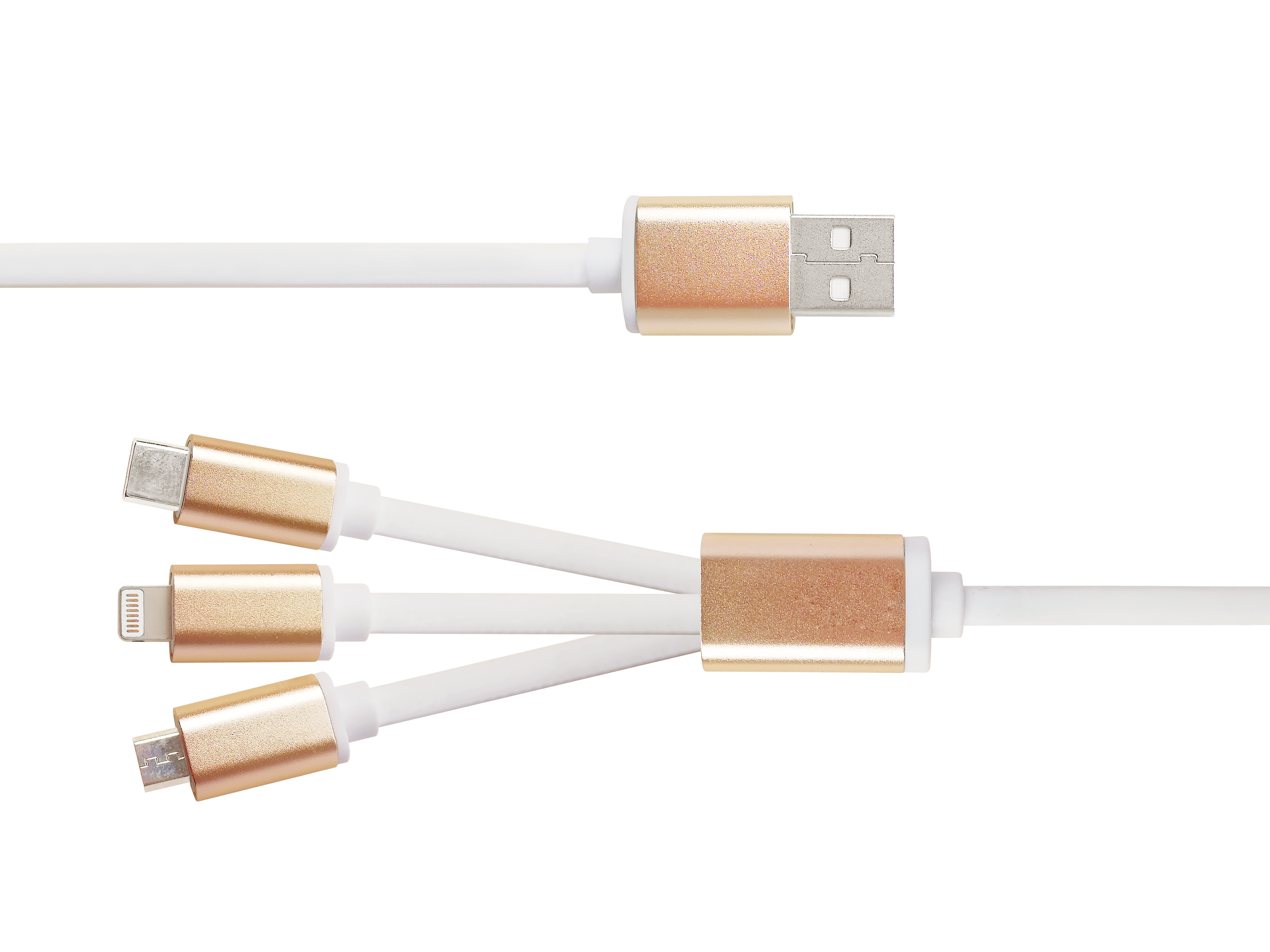 Yleiskäytt. latauskaapeli, USB-C, Lightning, Micro USB, USB-A, 1m Toissijaiskuva