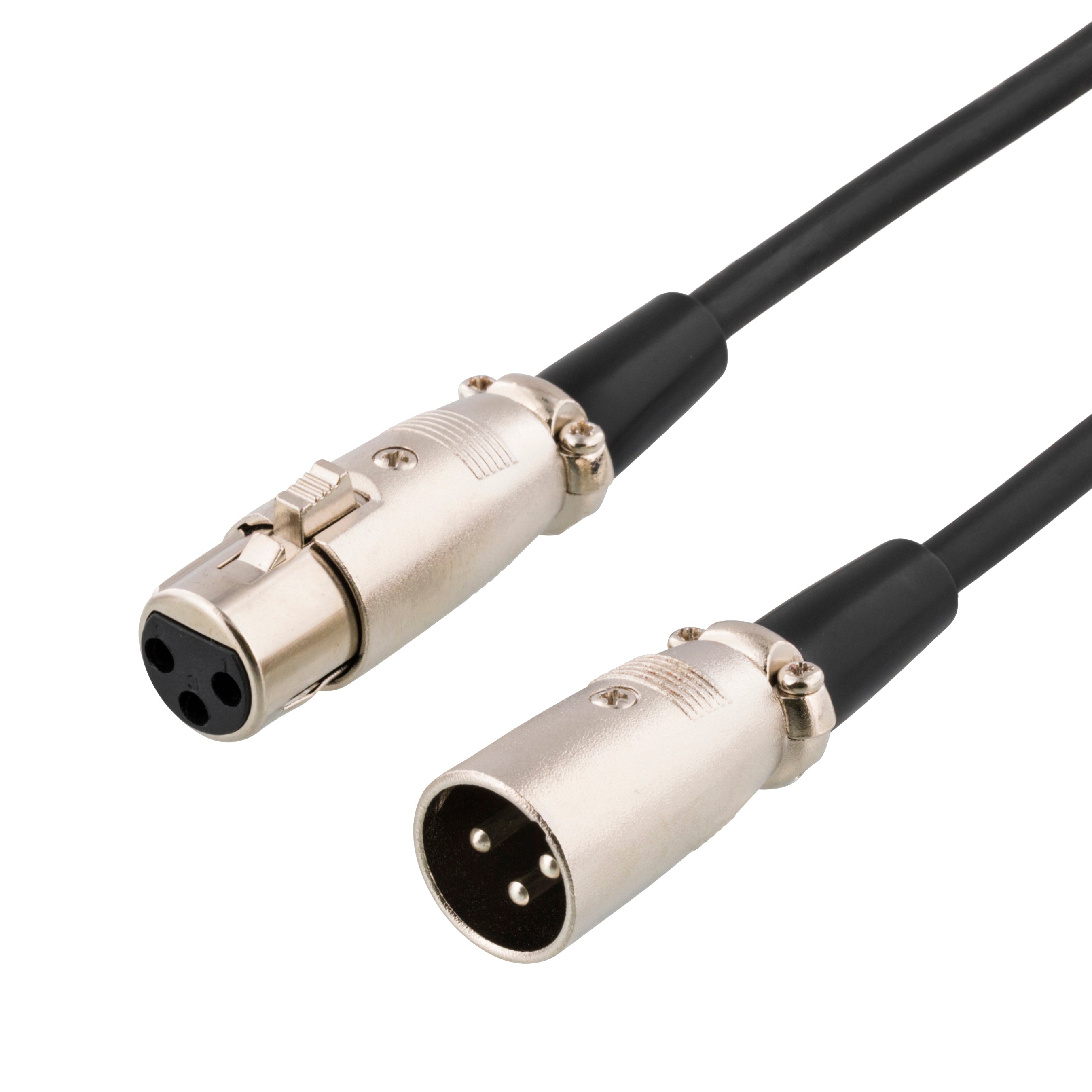 XLR-äänikaapeli, 3-pin ur - 3-pin na, 3m, musta Toissijaiskuva
