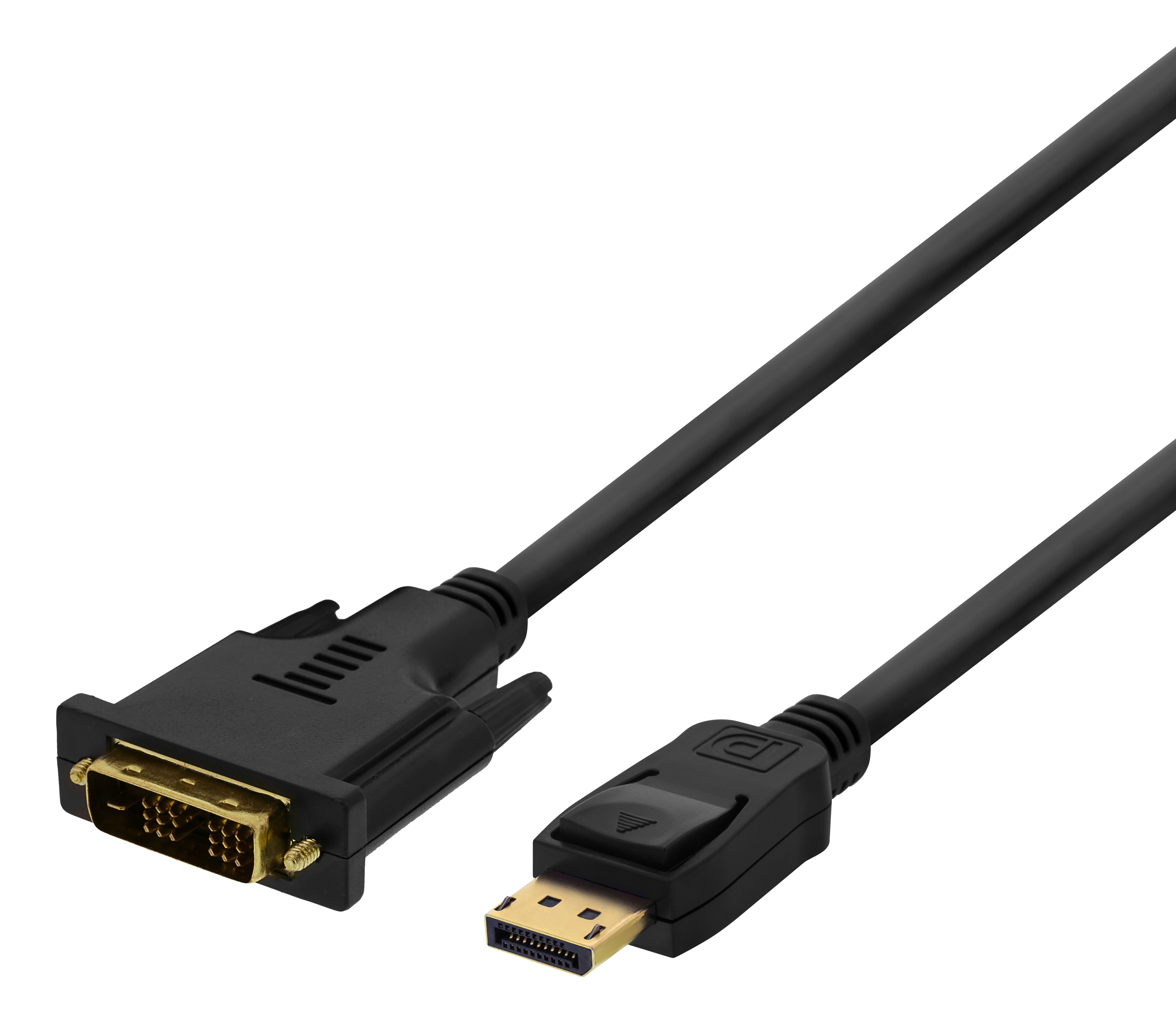 DisplayPort - DVI-näyttökaapeli, 20-pin uros - uros, 3m, musta Toissijaiskuva