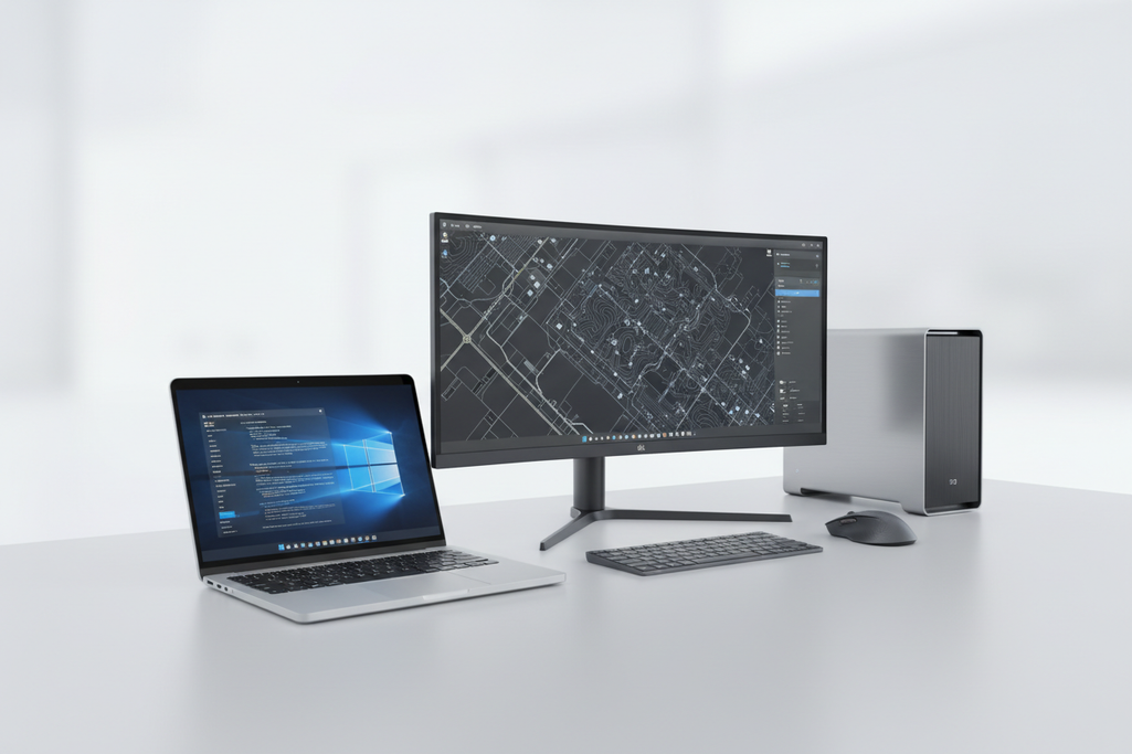 kannettava tietokone ja pöytätietokone