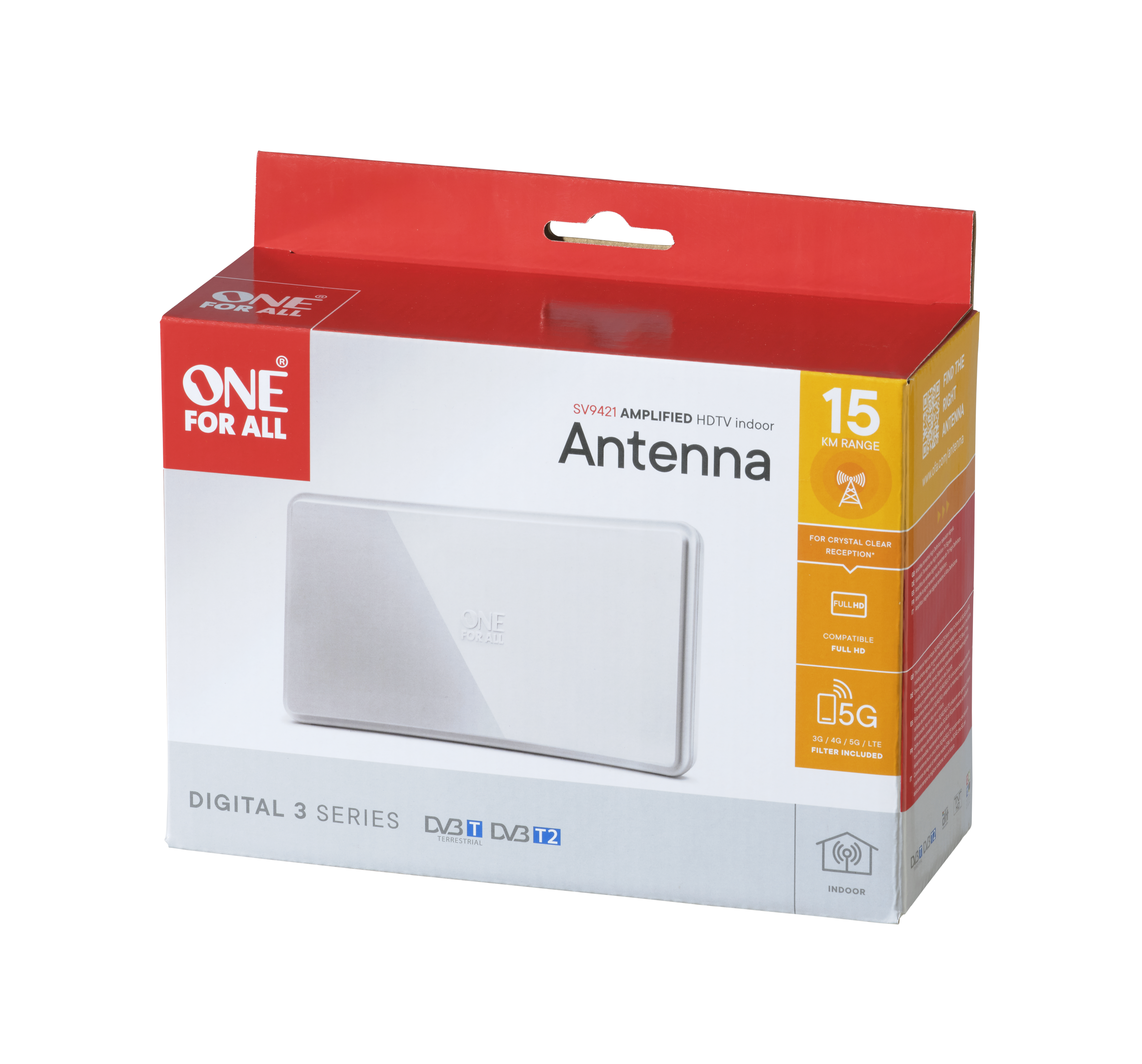 SV 9421 Sisäantenni Full HD aktiivinen 360° valkoinen 5G Toissijaiskuva