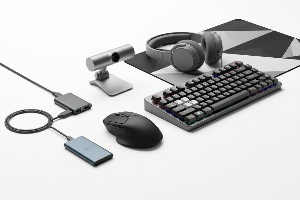 tee tähän kuva tietokoneen oheislaitteista