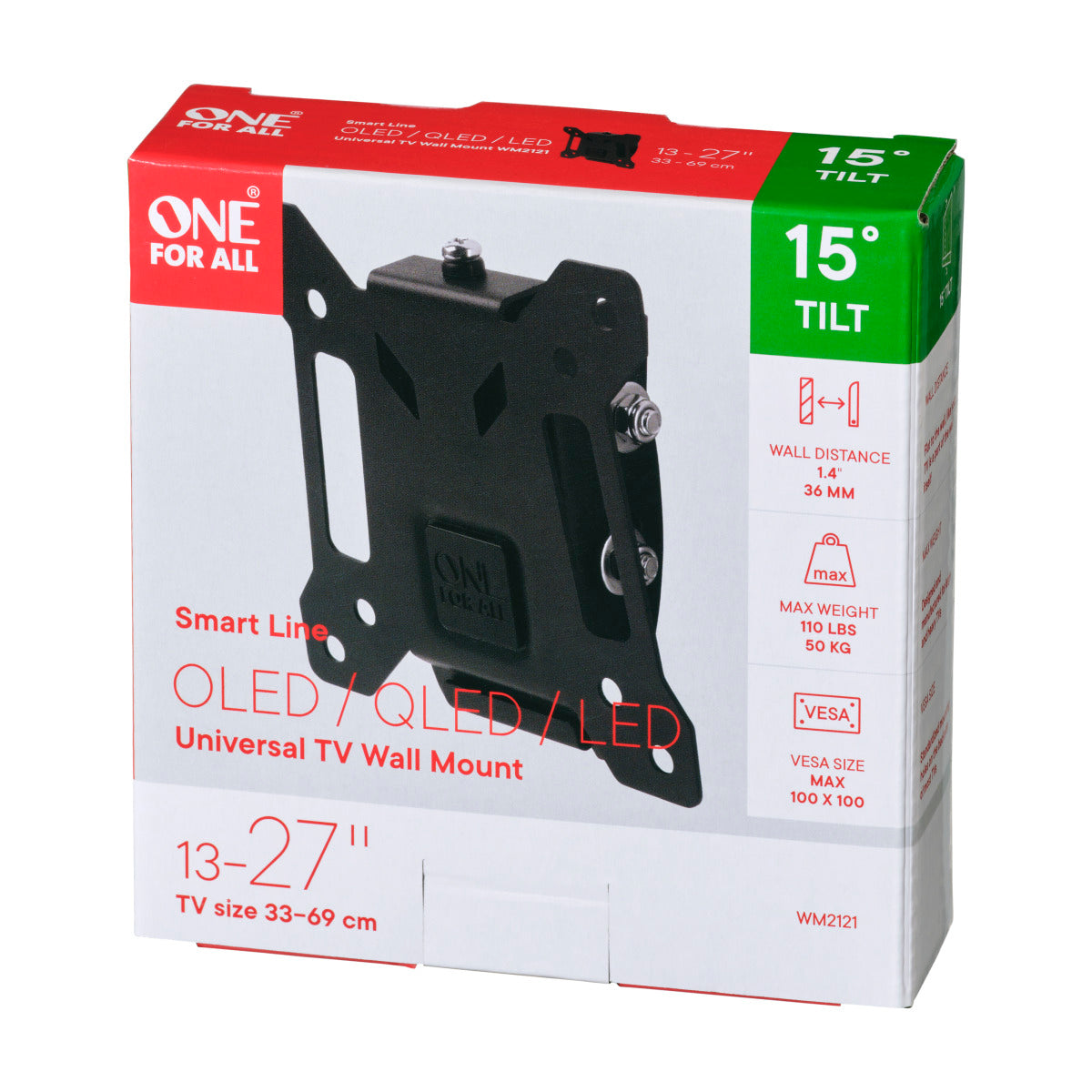 WM2121 Kallistuva seinäteline, VESA 100 Toissijaiskuva