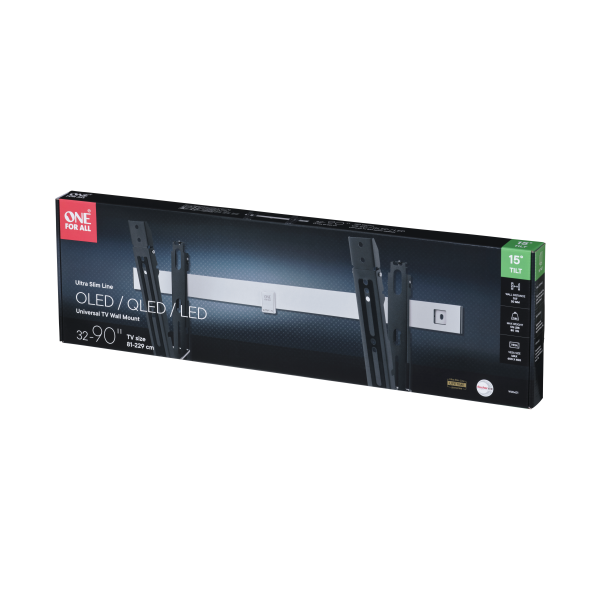 WM6621 TV-teline, kallistettava, erittäin ohut, VESA 600, maailmanlaajuinen Toissijaiskuva